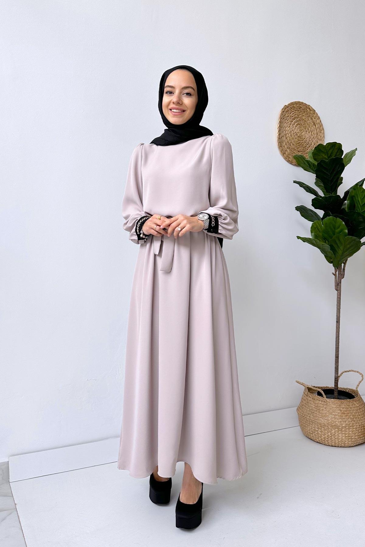 Abaya Elbise - Bej