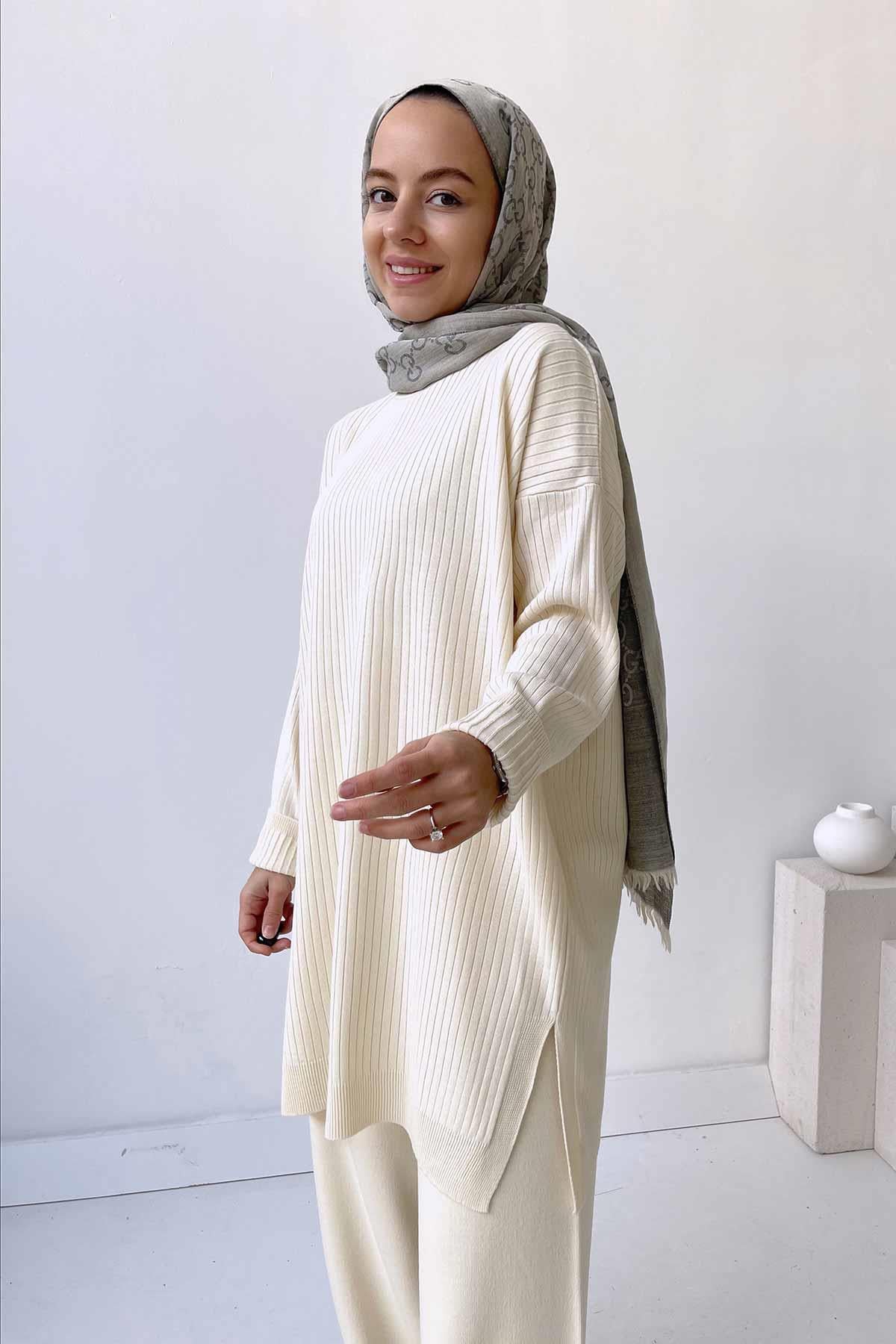 Anje Triko Tunik - Taş