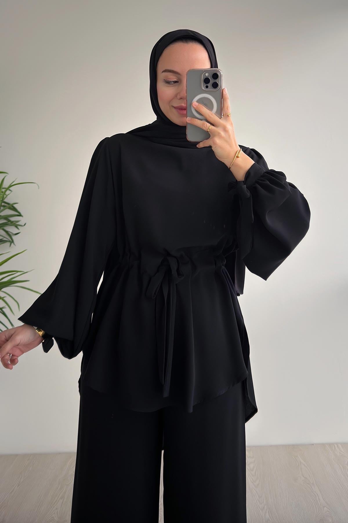 Beli Kuşaklı Takım - Siyah
