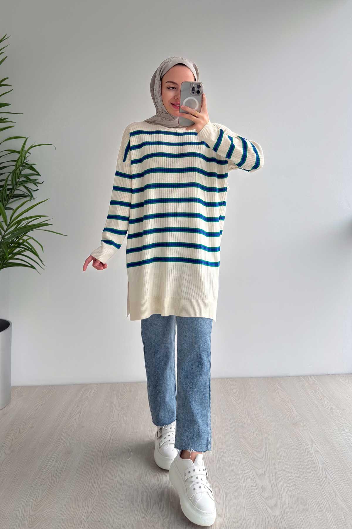 Lady Triko Tunik - Mavi