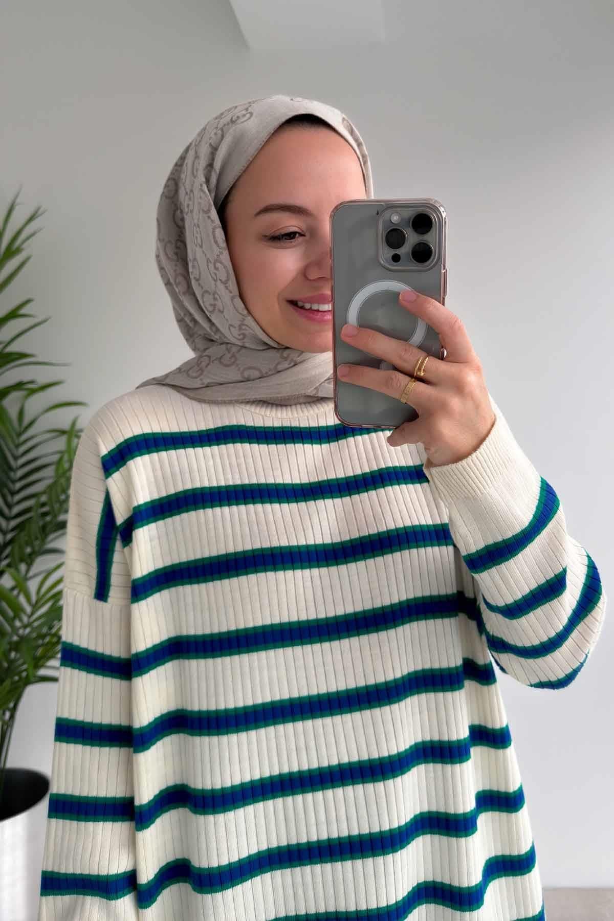 Lady Triko Tunik - Mavi