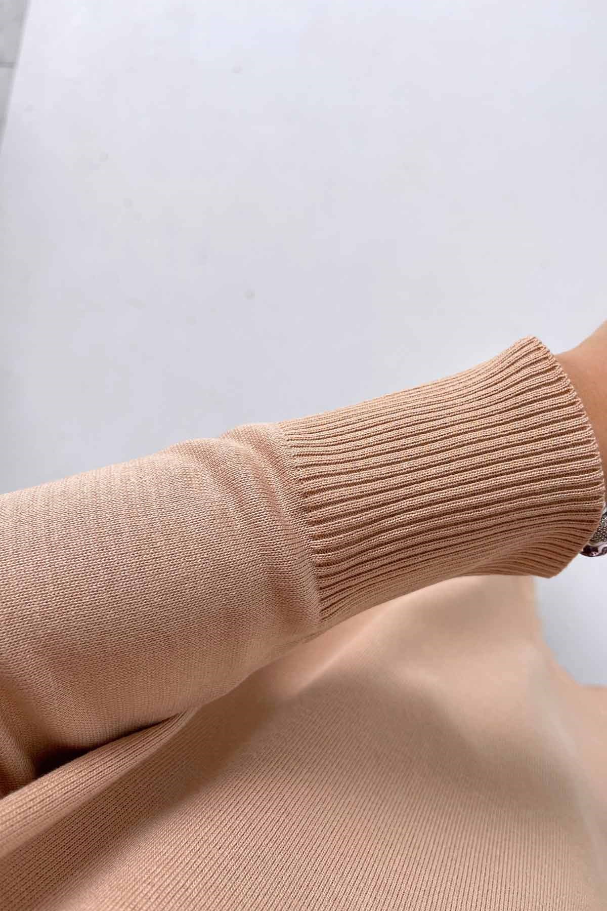 Line Merserize Tunik - Sütlü Kahve