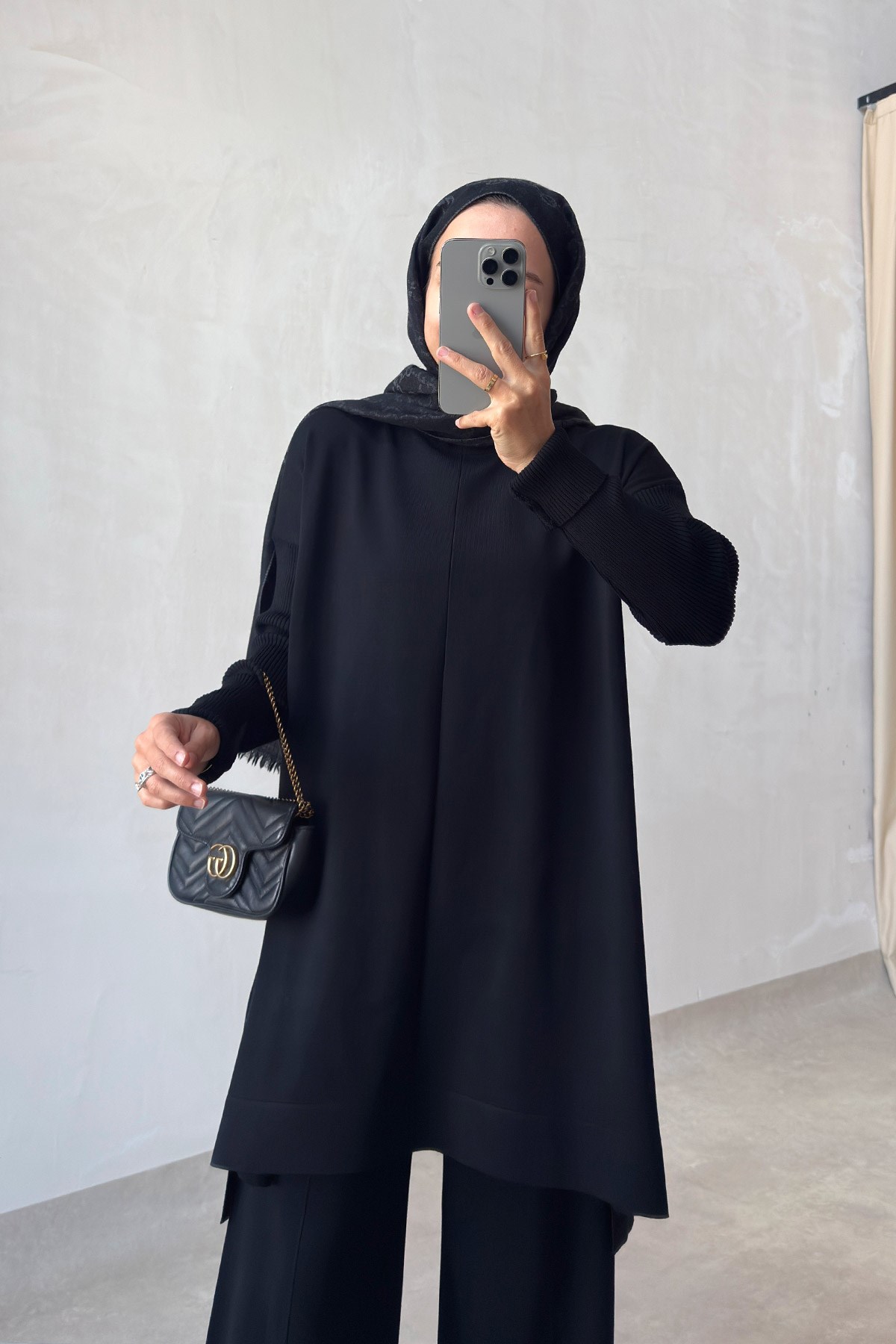 Mira Merserize Tunik - Siyah