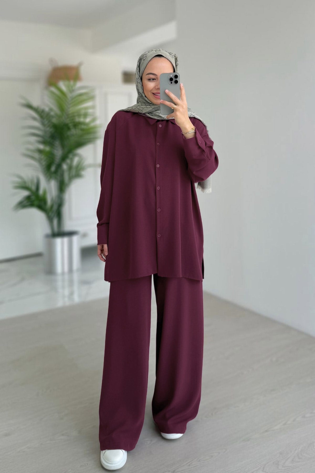 Pearly Takım - Bordo
