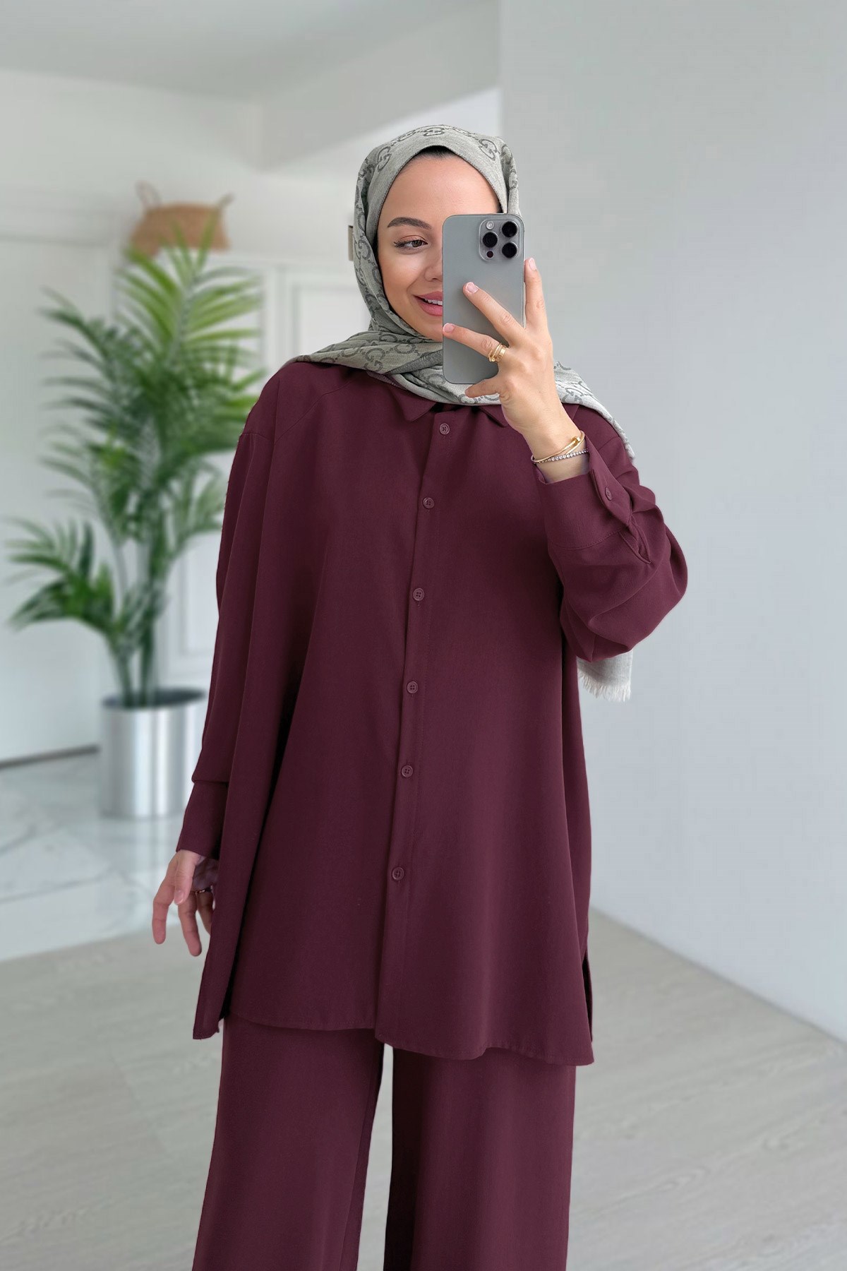 Pearly Takım - Bordo