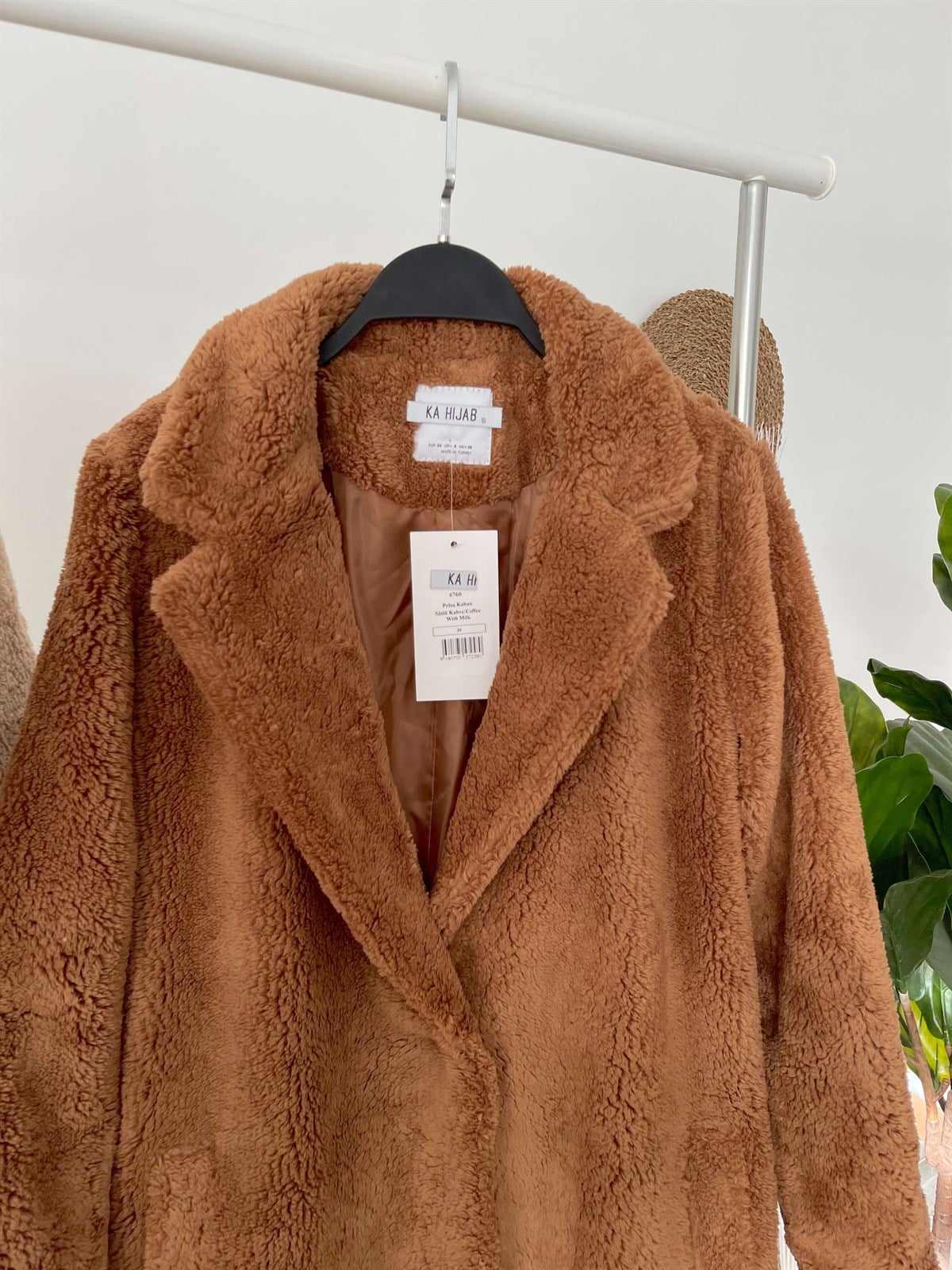 Peluş Mont - Kahve