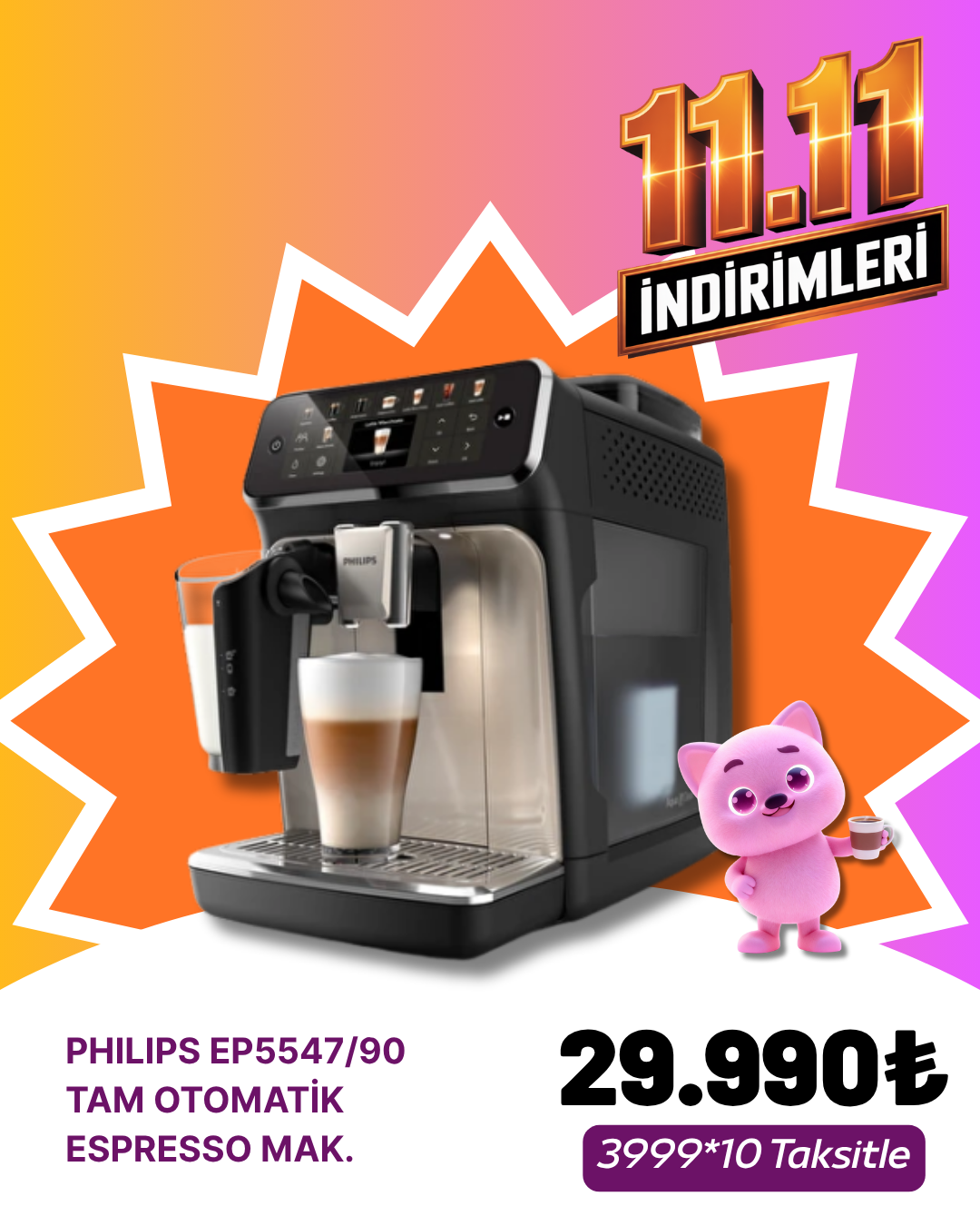 Phılıps Ep5547/90 Tam Otomatik Espresso MakinesiKahve Makineleri