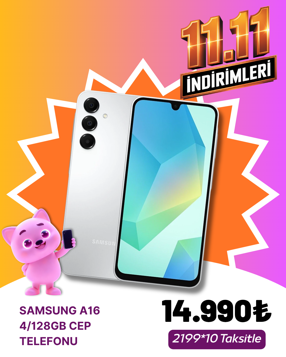 SAMSUNG A16 4/128GB CEP TELEFONUEKİM KAMPANYASI