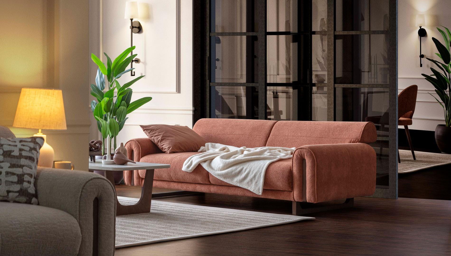 GALA MALAGA 3+3+1 KOLTUK TAKIMI-DÜZ KUMAŞ SABİT TEKLİ KOLTUKLİModern Koltuk Takımı