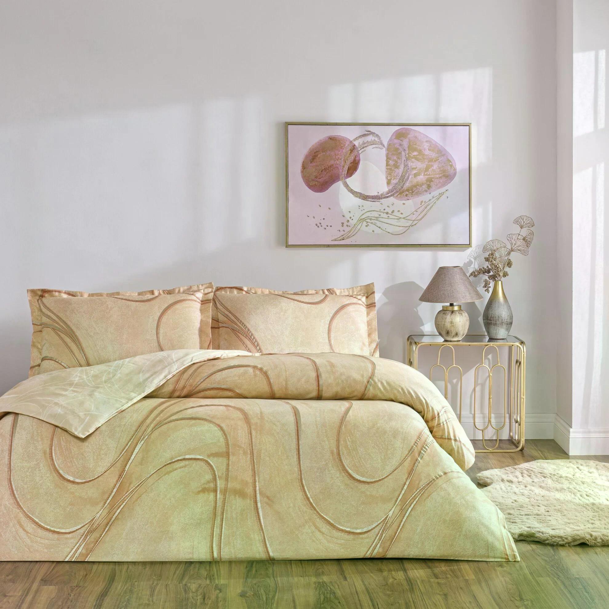 Taç 3254 Saten Çift Kişilik Nevresim Takımı Elısandra BakırNEVRESİM TAKIMI Ç.K