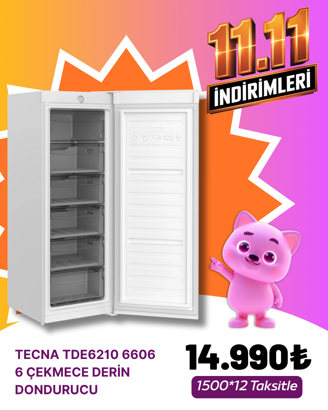 TECNA TDE6210 6606 6 ÇEKMECE DERİN DONDURUCUEKİM KAMPANYASI