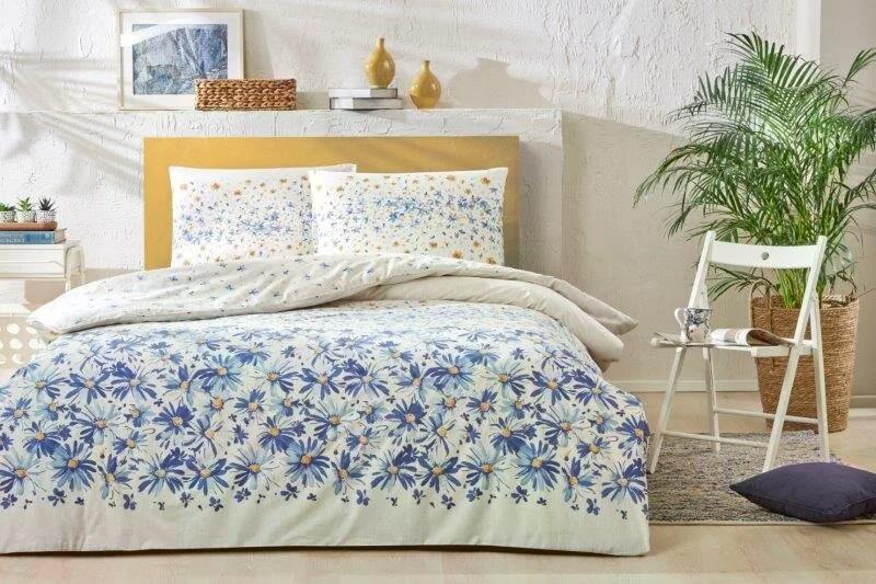 Taç 3464 Çift Kişilik Carolıne Nevresim Takımı MaviNEVRESİM TAKIMI Ç.K