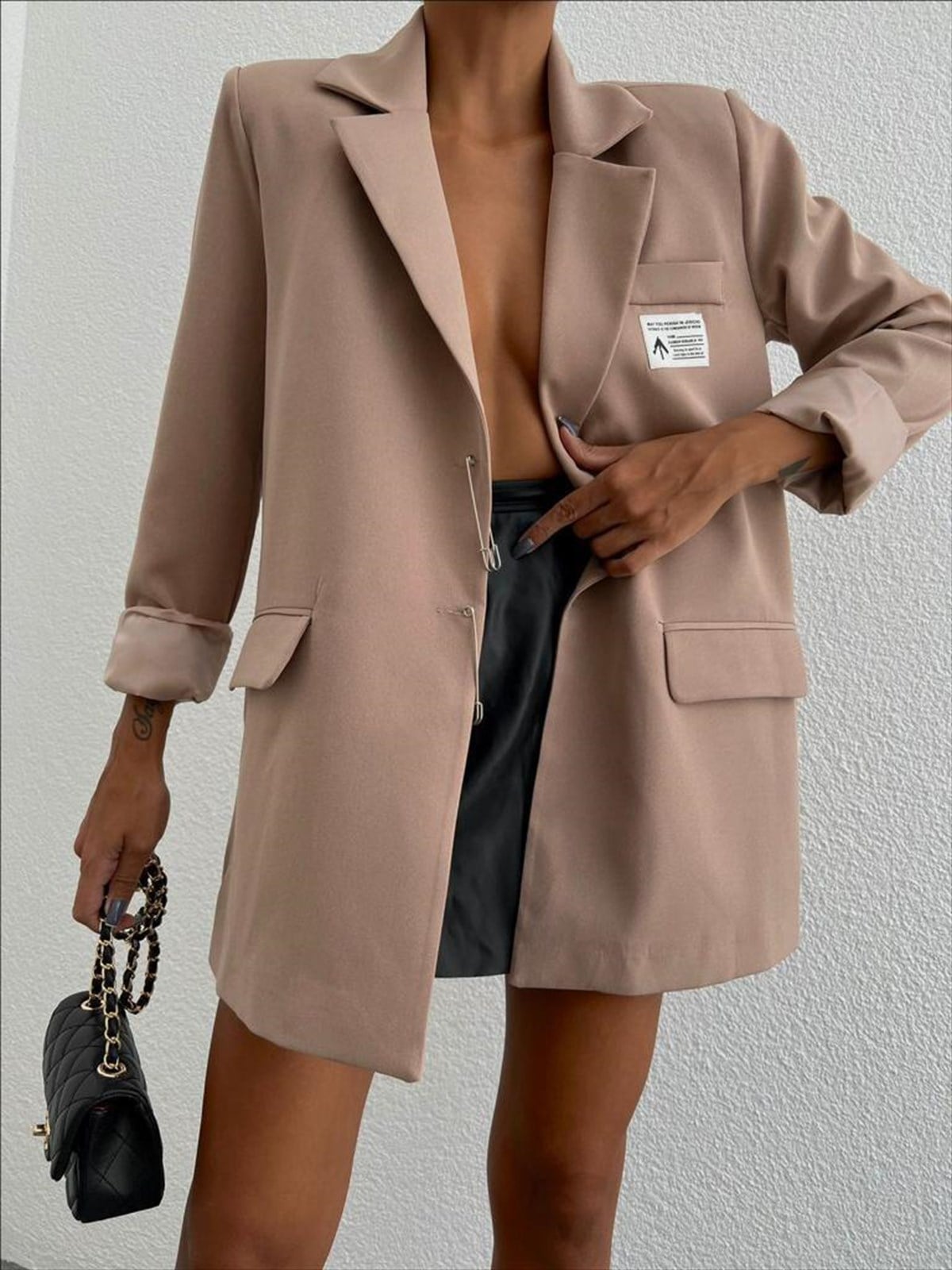 Arma Detaylı Tasarım Blazer Ceket (Antrasit)
