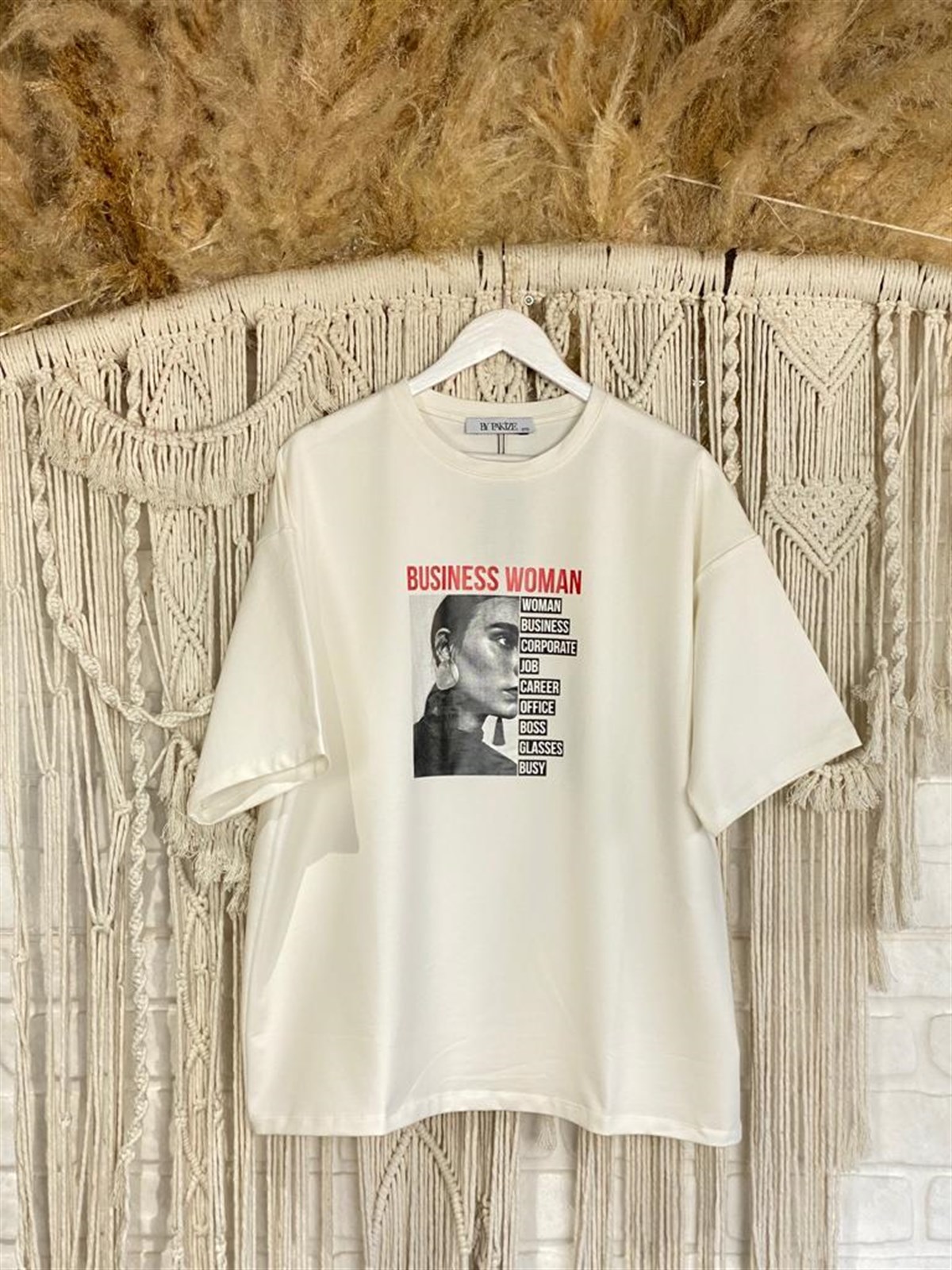 Baskı Detaylı Sweat Tshirt (Ekru)
