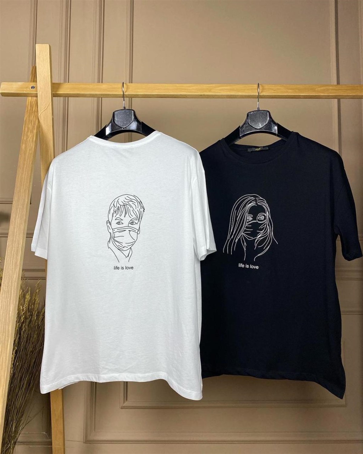 Baskılı Basic Tshirt (BEYAZ & SİYAH)