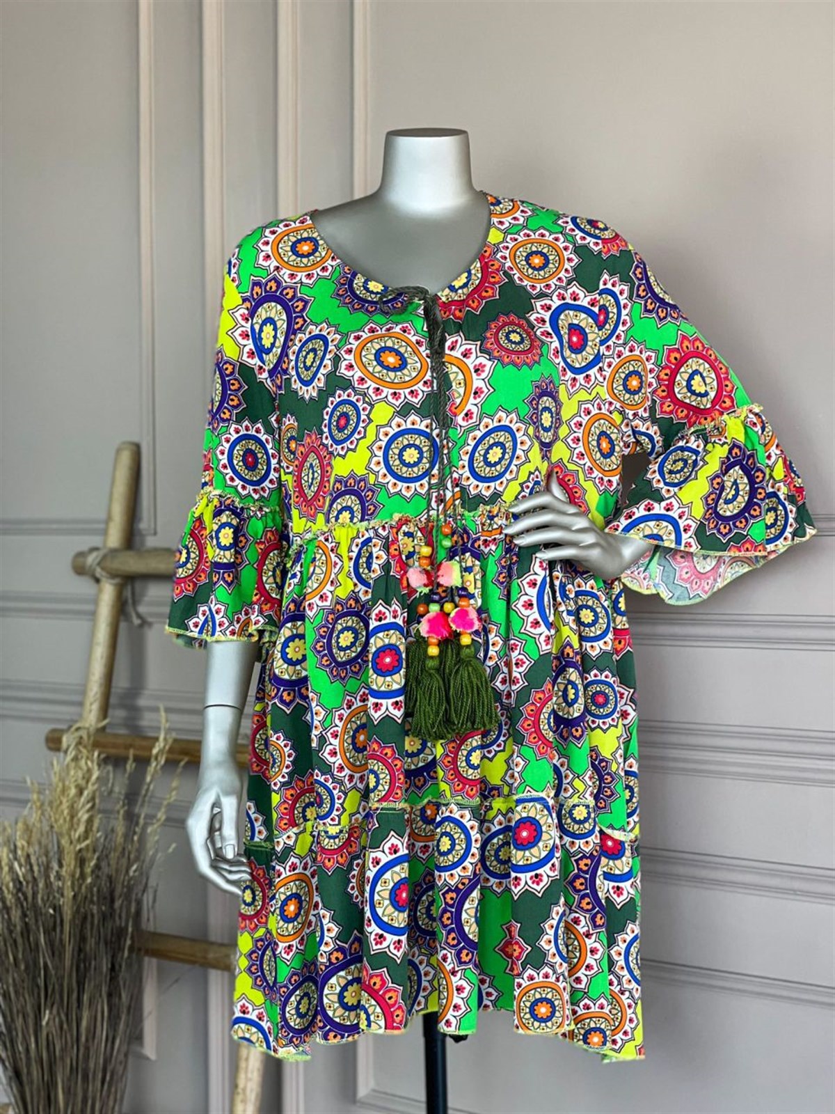 Bohem Tarz Elbise (Mandala Desen)