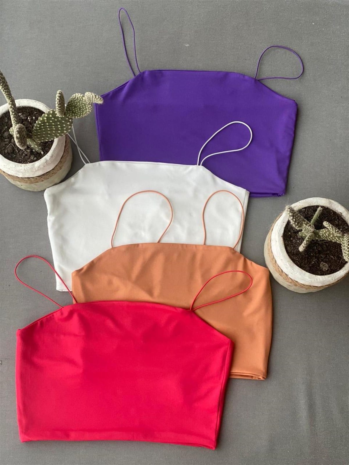 Crop Atlet (MOR & BEYAZ& SOĞAN RENGİ & NAR ÇİÇEĞİ)