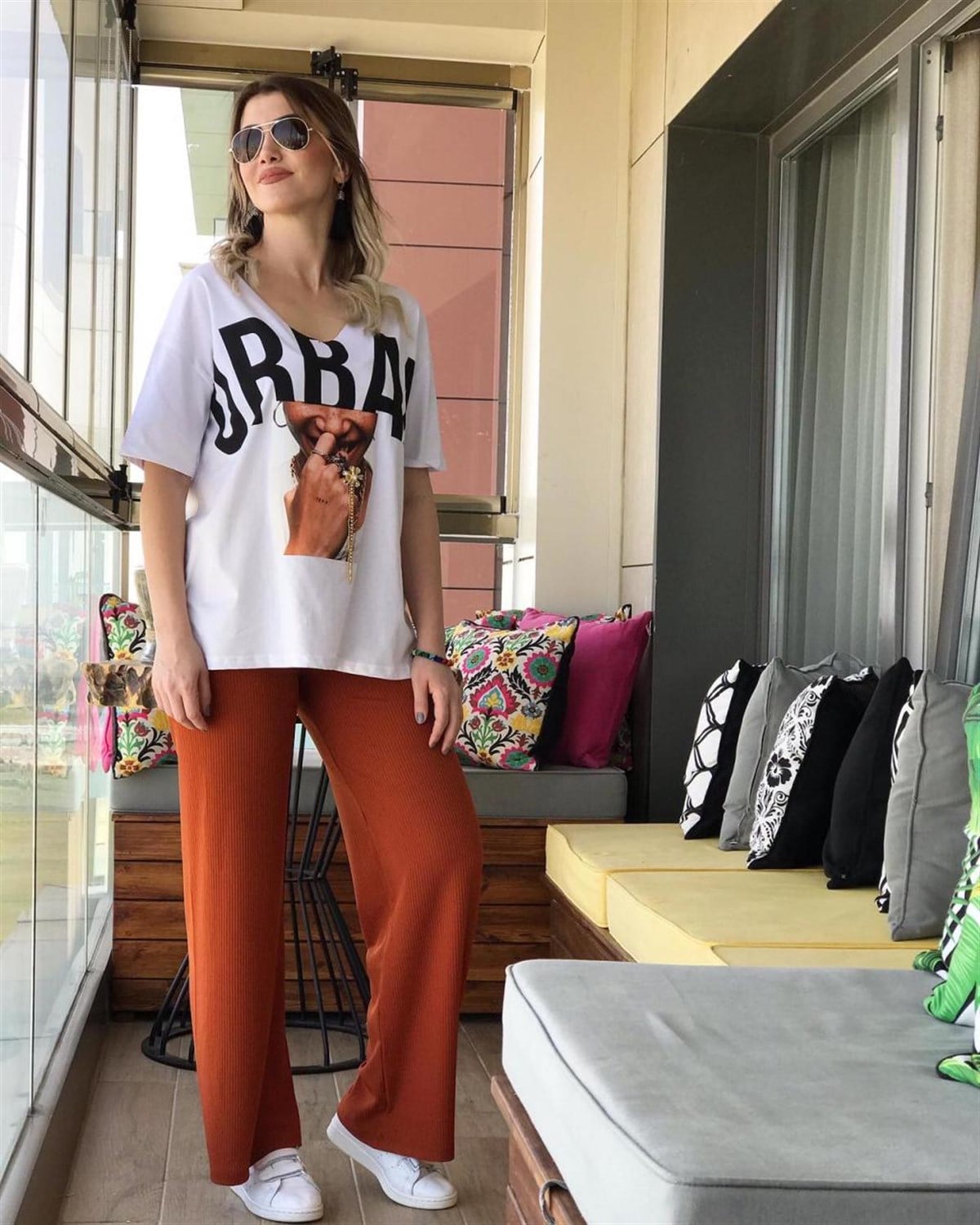 Fitilli Kaşkorse Pantolon (KİREMİT)