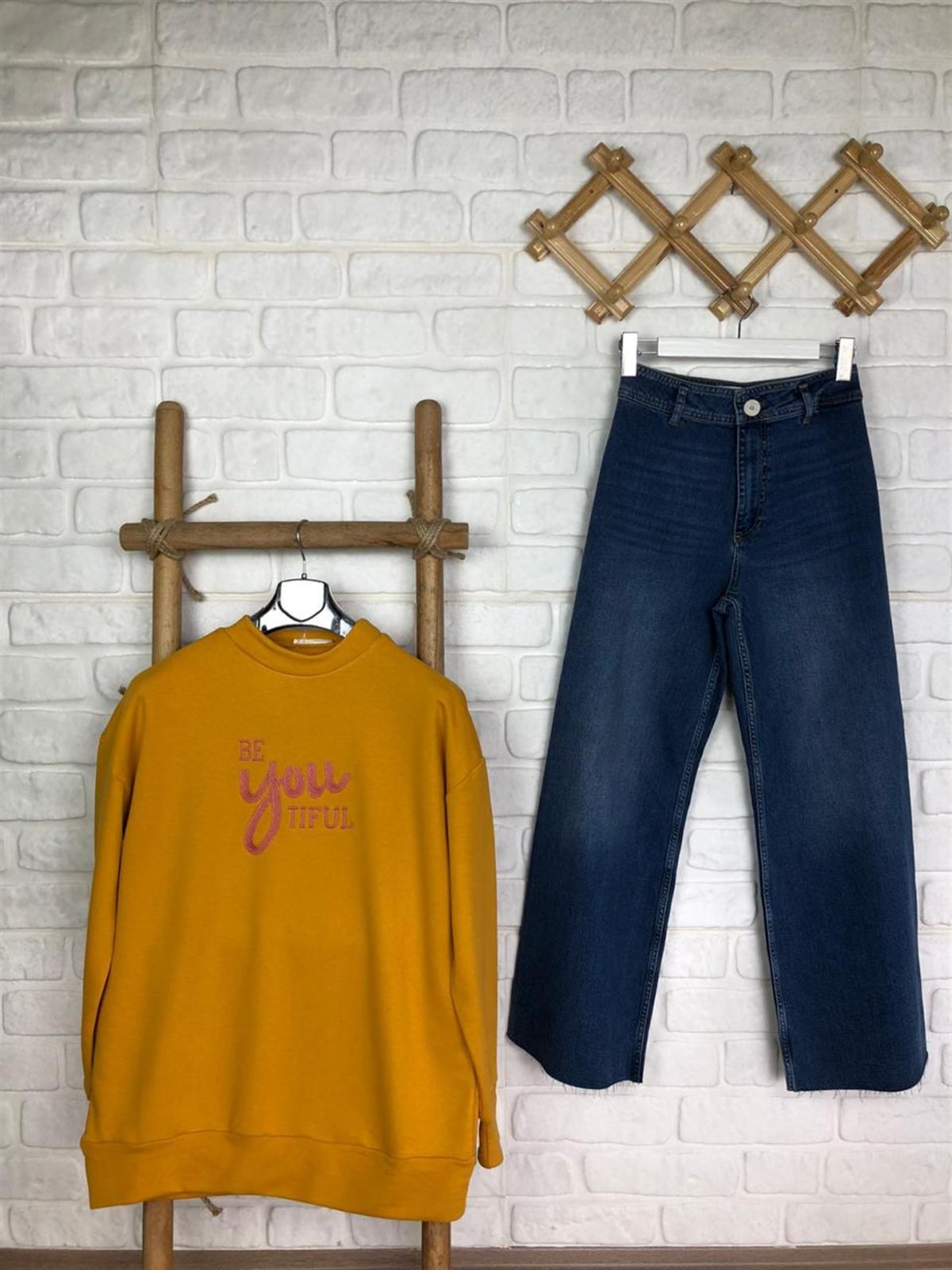 İspanyol Paça Yüksek Bel Jeans
