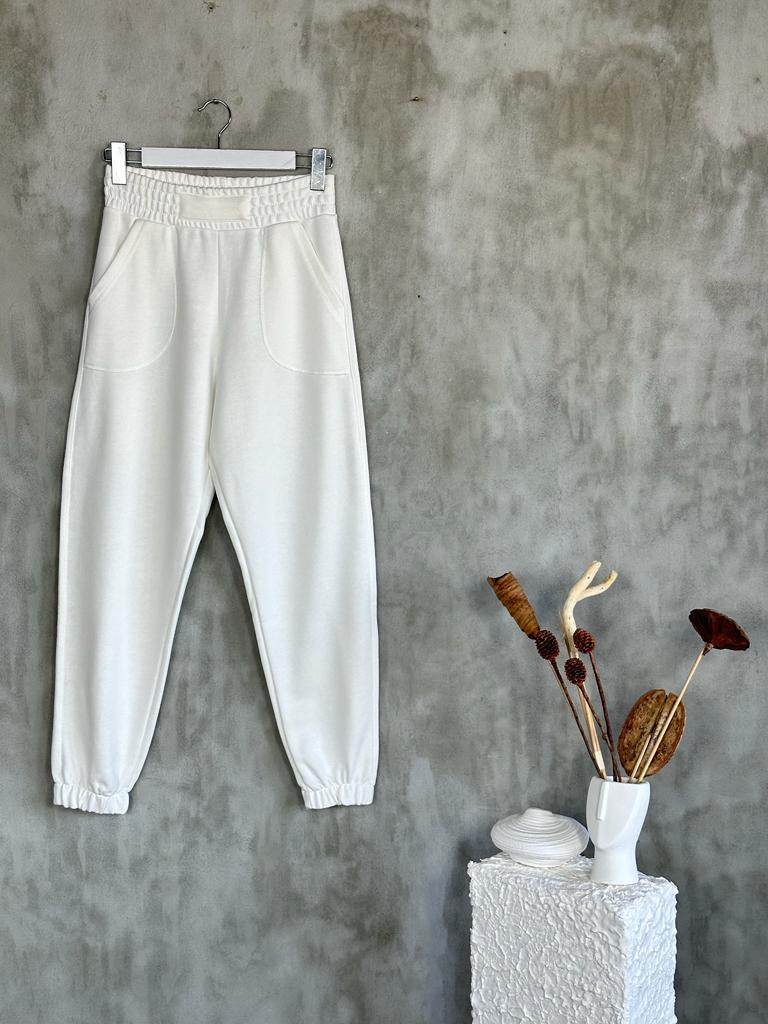 Kadın Eşofman Pantolon (Beyaz)
