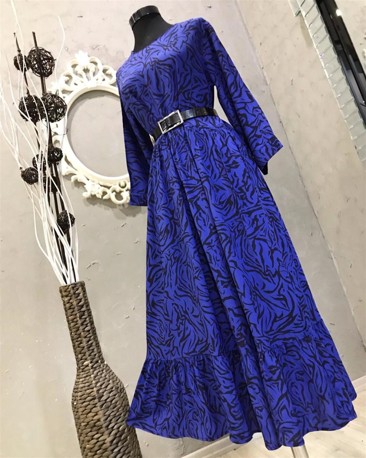 Krep Kumaş Salaş Model Elbise