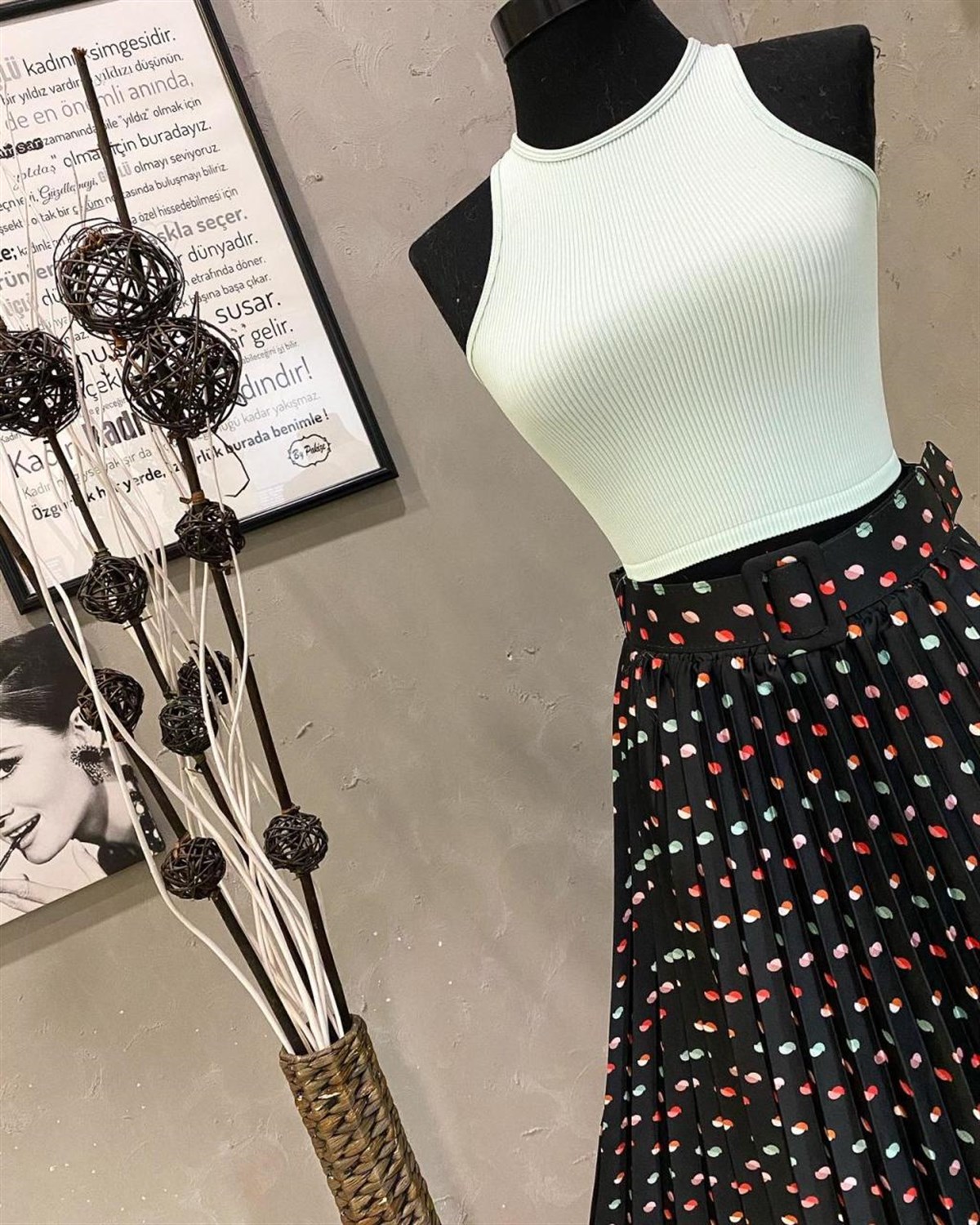Likralı Yüzücü Croptop (MİNT)