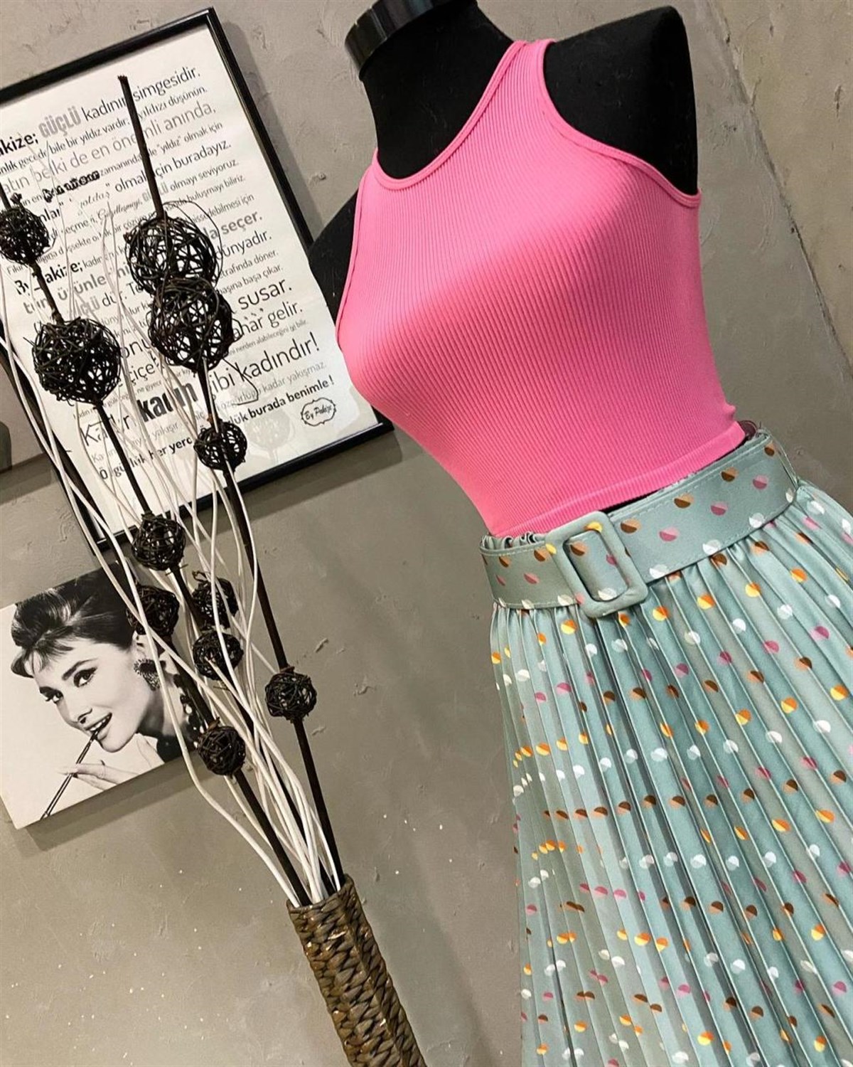 Likralı Yüzücü Croptop (PEMBE)