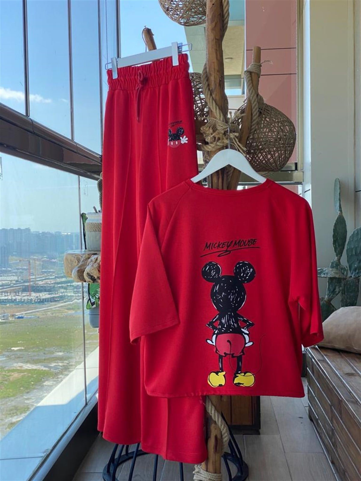 Mickey Baskılı Takım (Kırmızı)