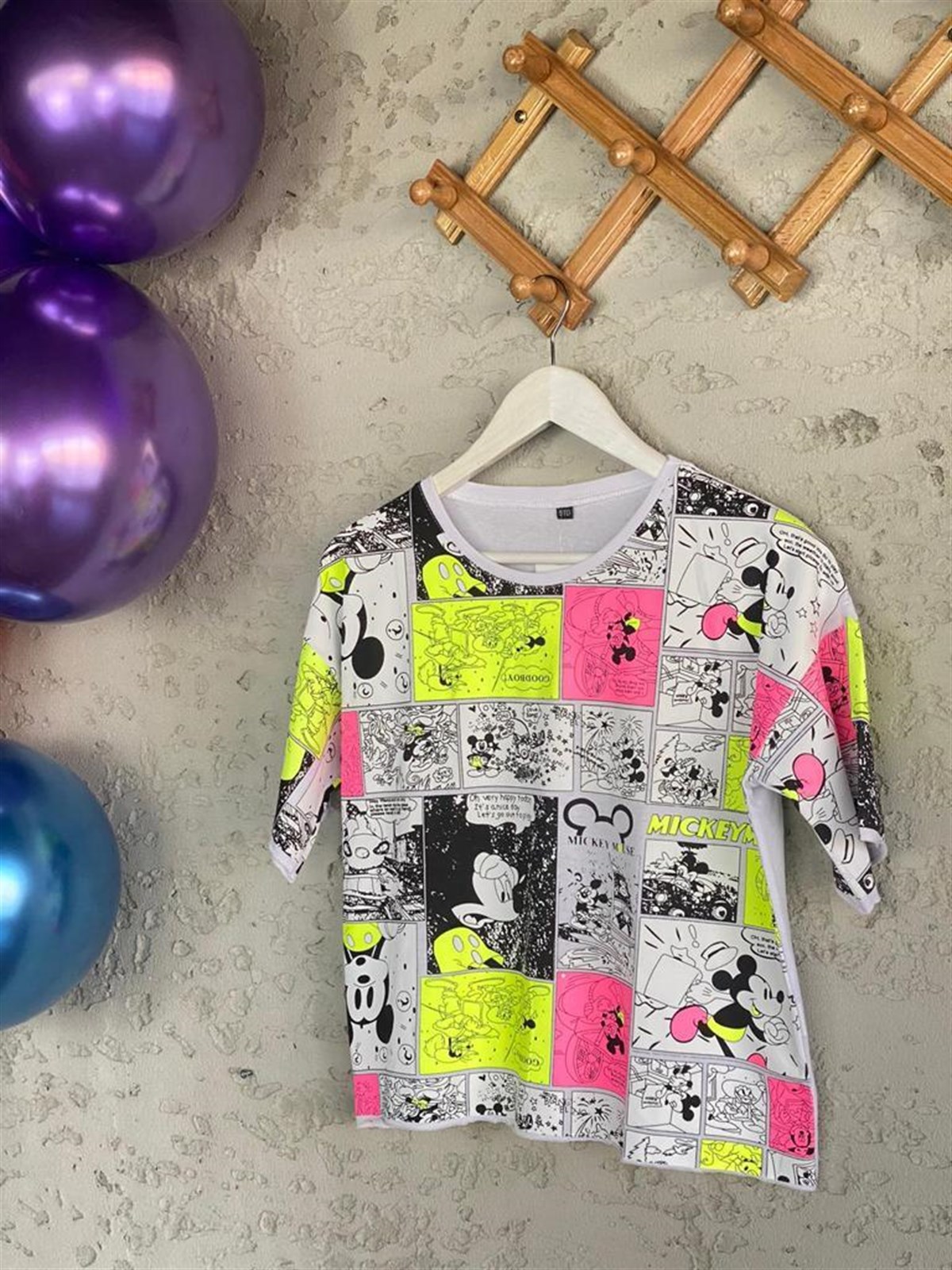 Mickey Mouse Karikatür Baskılı Tshirt