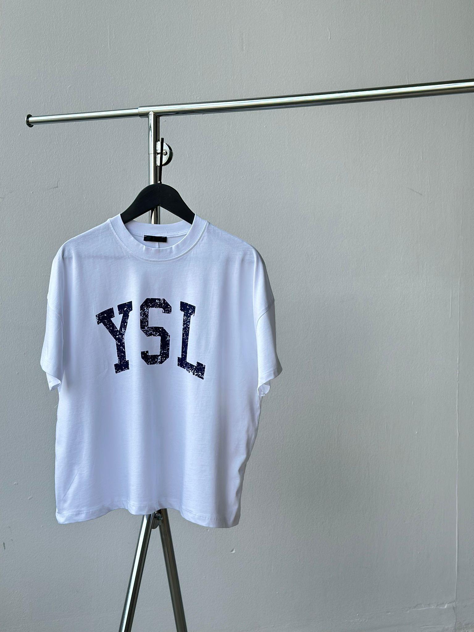 Oversize Yazı Baskılı Tişört (Beyaz)
