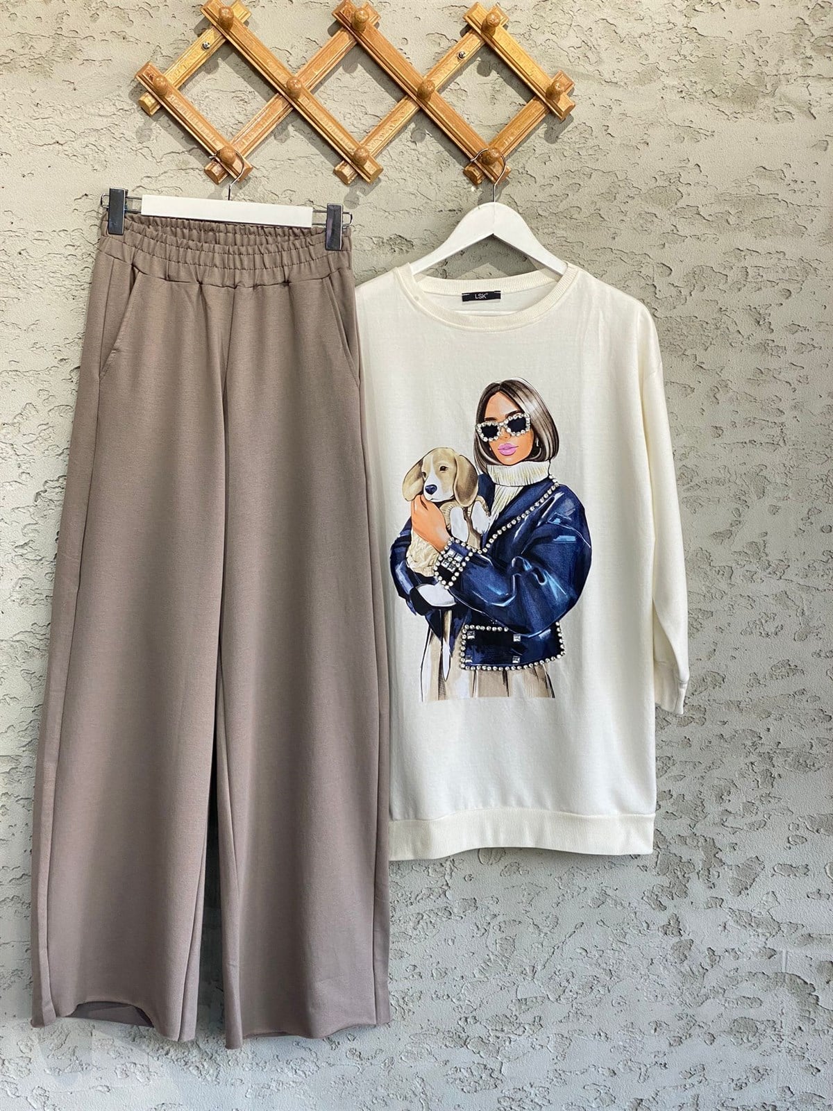 Oysho Bol Paça Pantolon (Kahve)