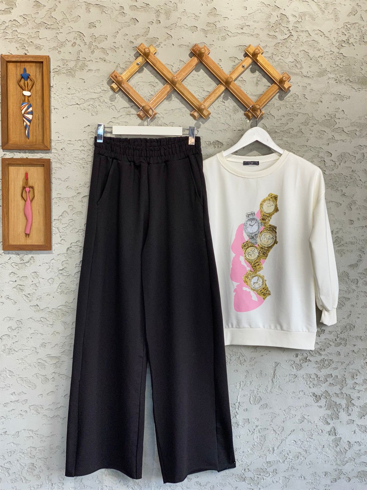Oysho Bol Paça Pantolon (Siyah)