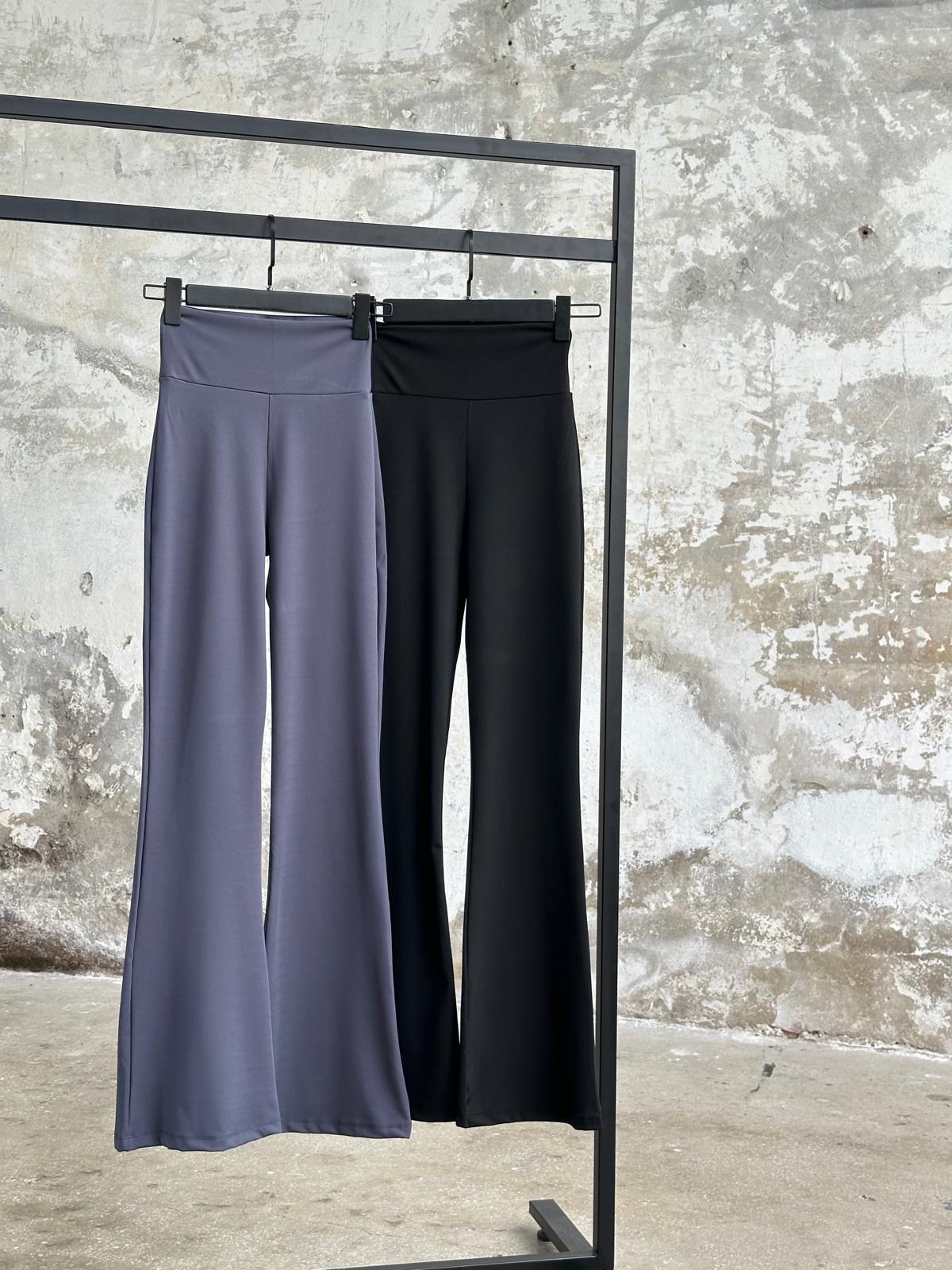 Oysho İspanyol Paça Pantolon (Antrasit/Siyah)