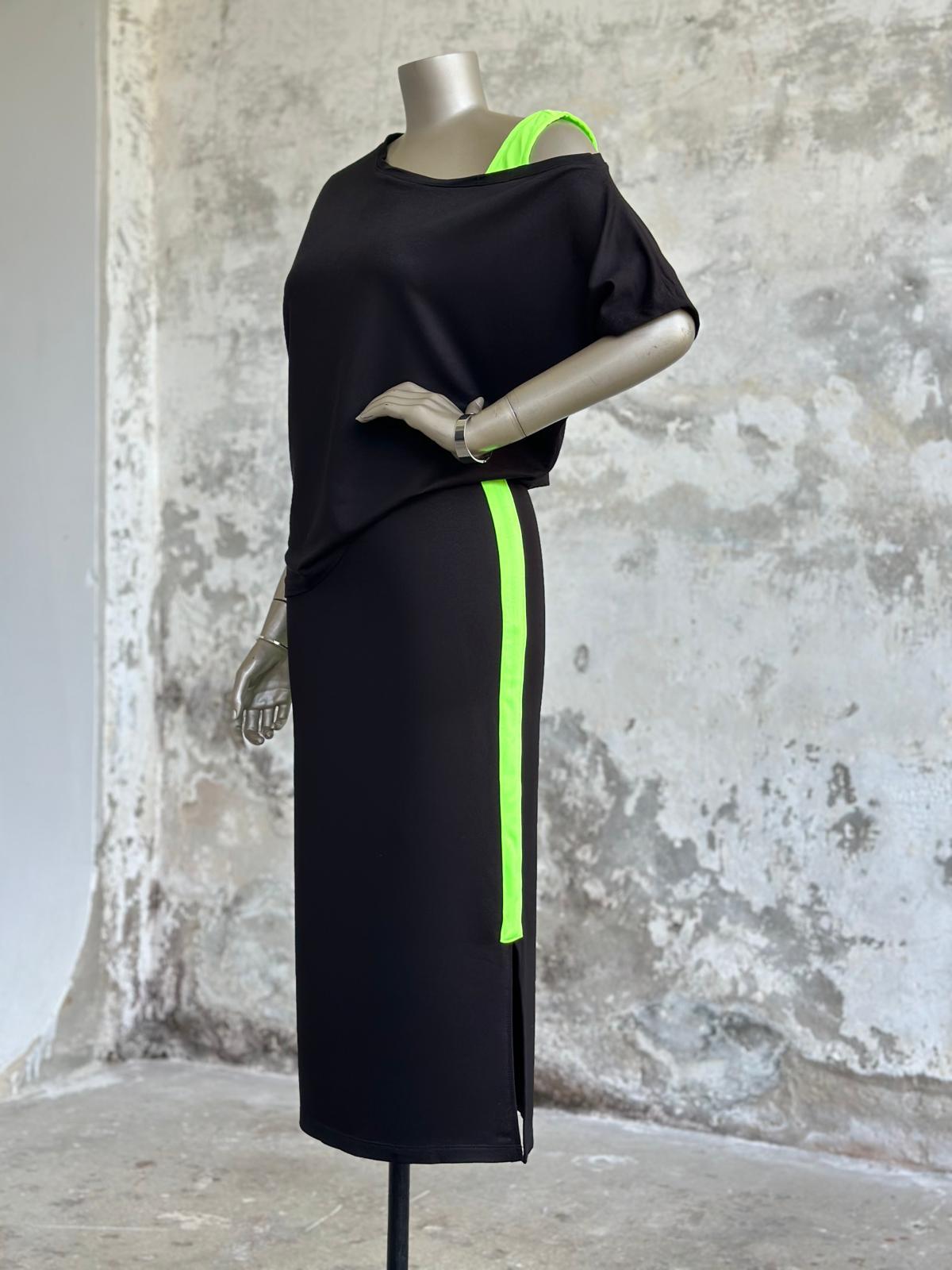 Oysho Kumaş Şerit Detaylı Takım (Neon Yeşil)