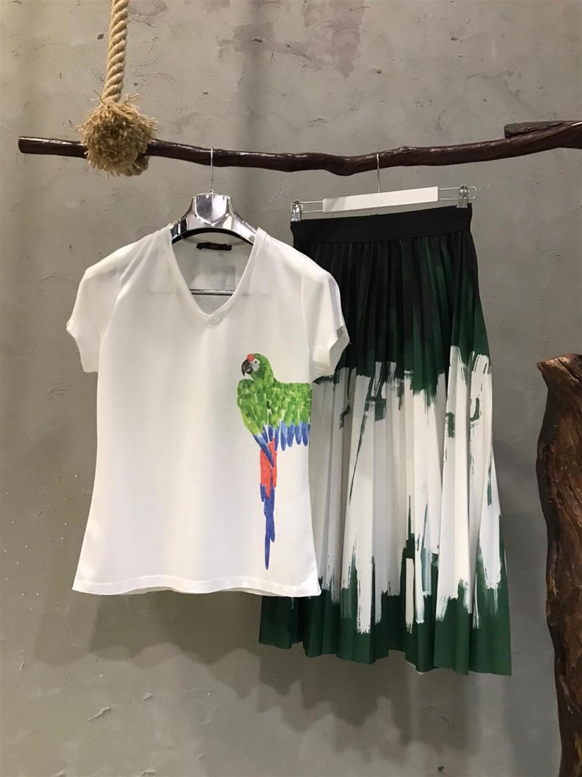 Papağan Baskılı Tshirt