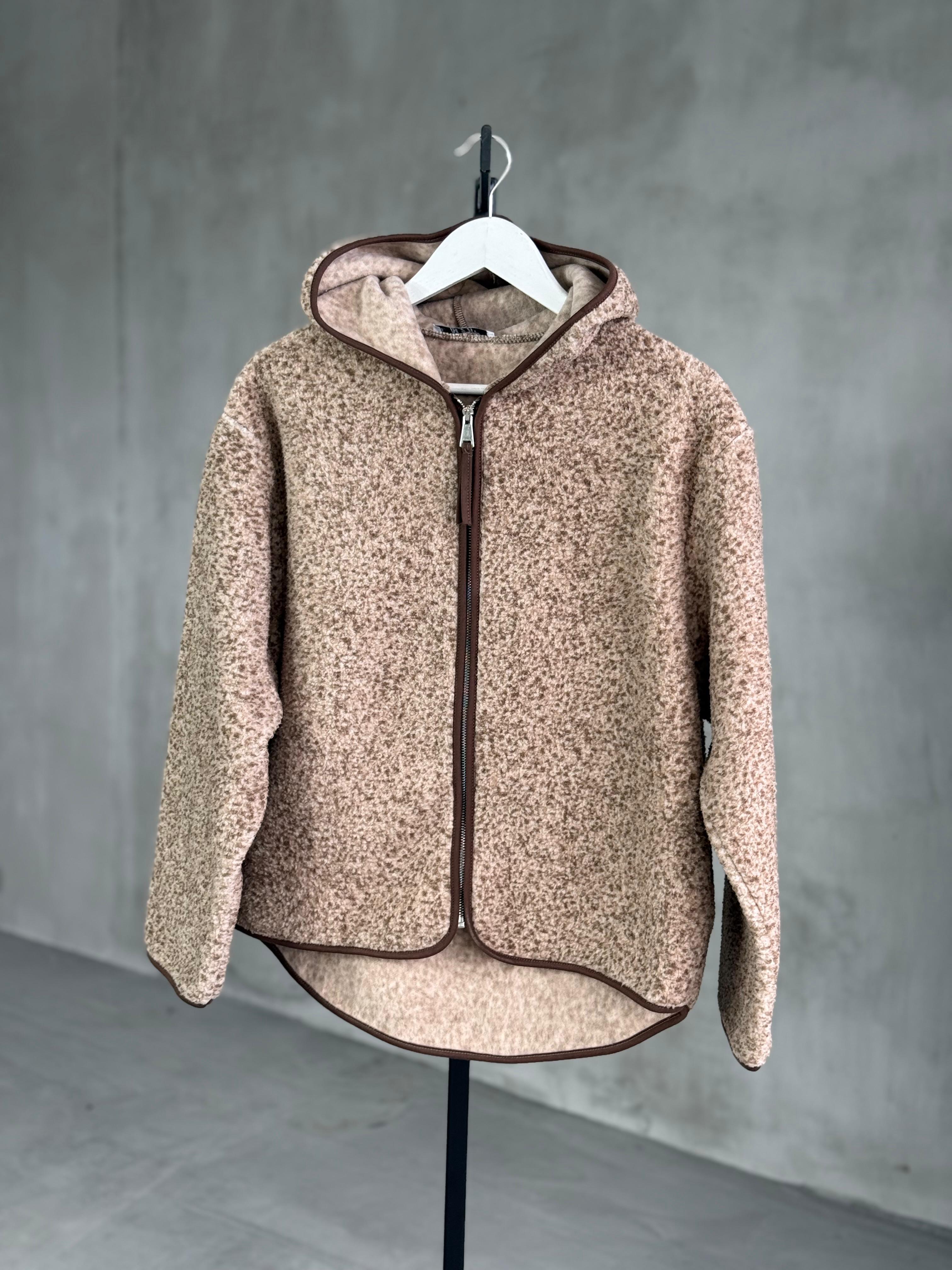 Peluş Teddy Cepli Ceket (Kahve)