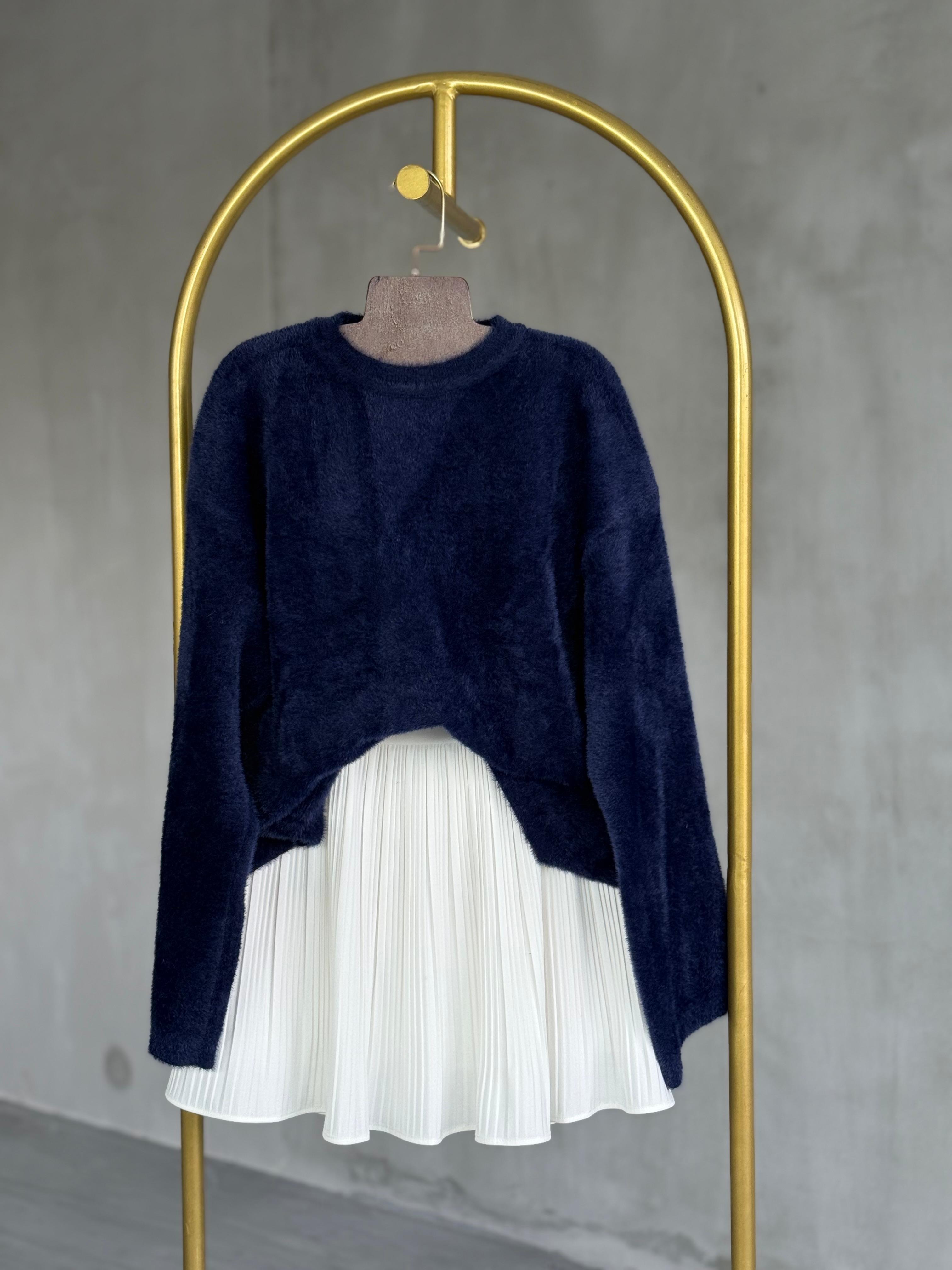 Premium Kalite Angora Kazak (Lacivert)