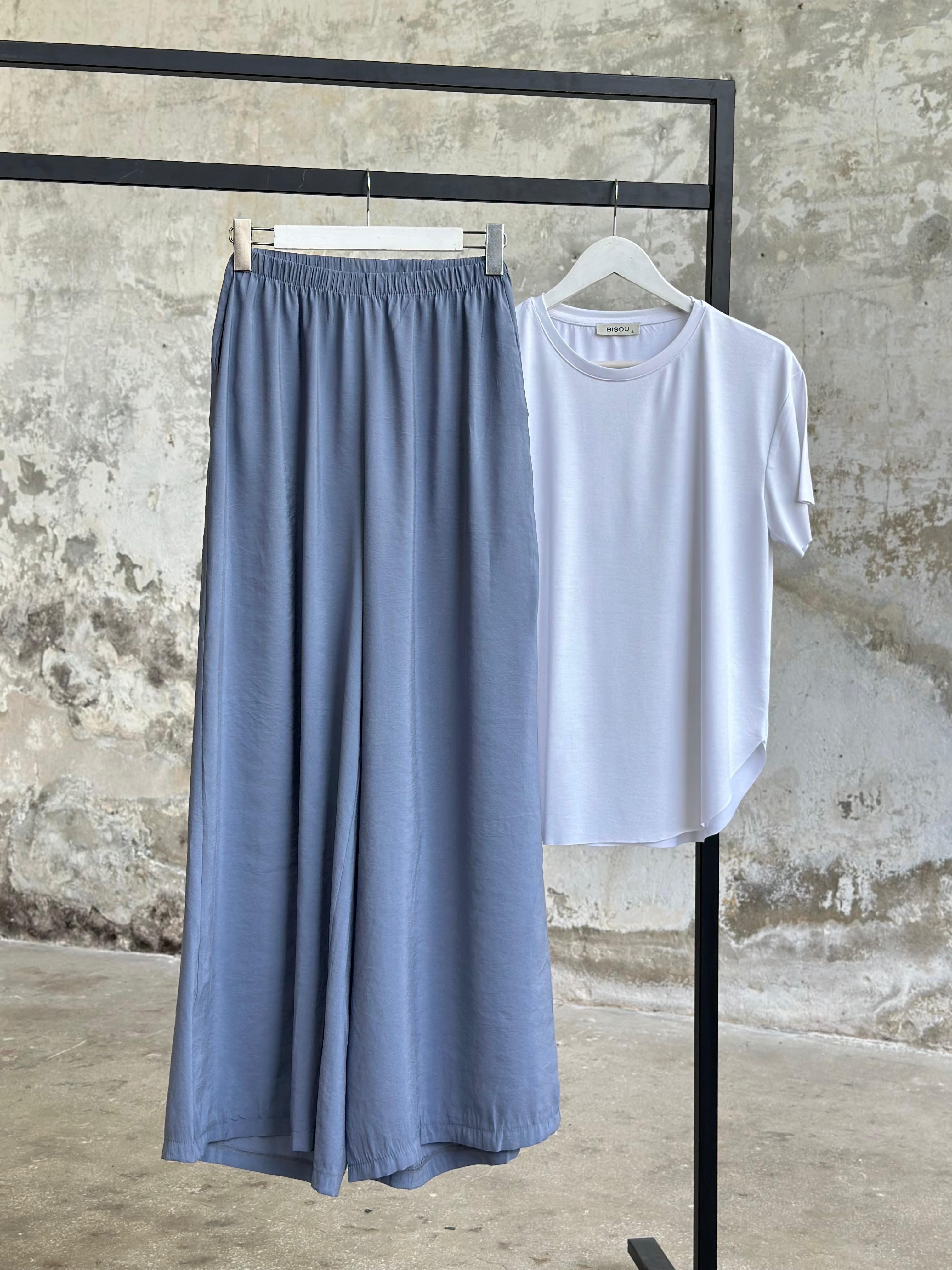 Premium Kalite Tensel Kumaş Pantolon (İndigo)