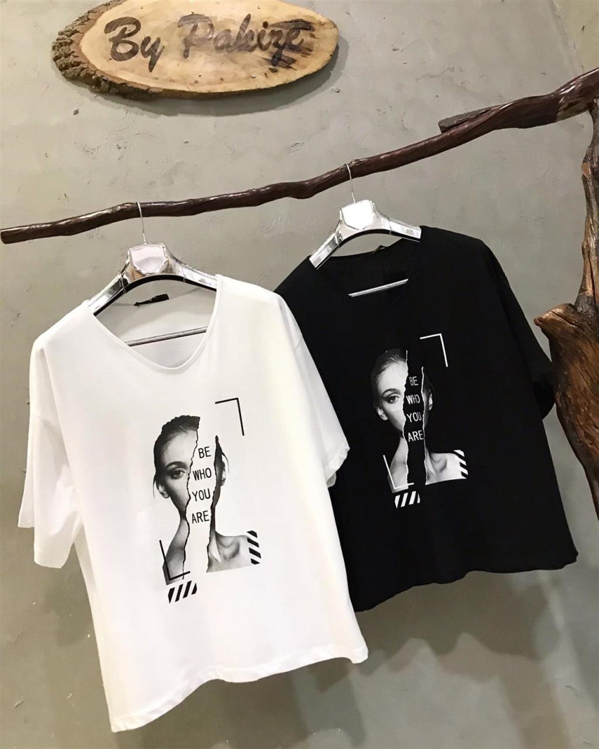 Salaş V yaka Basic Tshirt (SİYAH & BEYAZ)