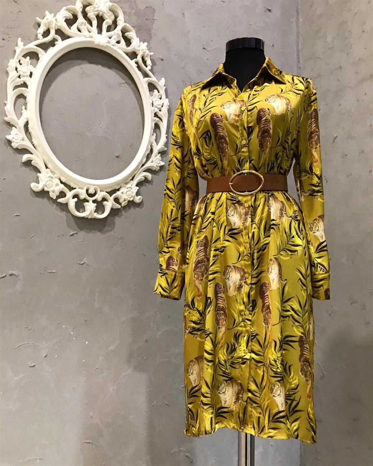Saten Kumaş Tunik Gömlek Elbise