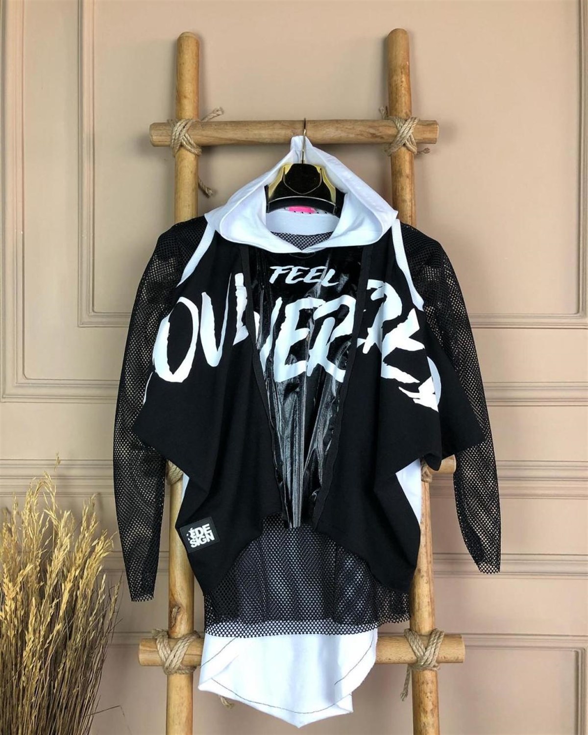 Tasarım Model İkili File Detaylı Sweatshirt