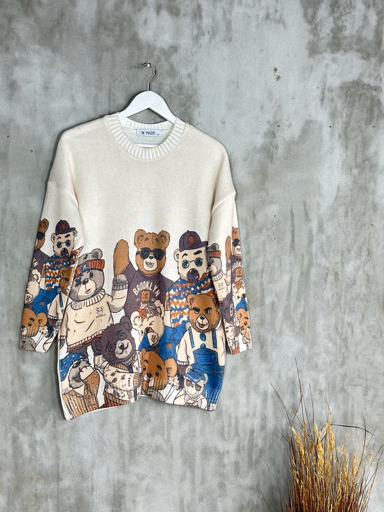 Tasarım Model Tunik Kazak (Bej)