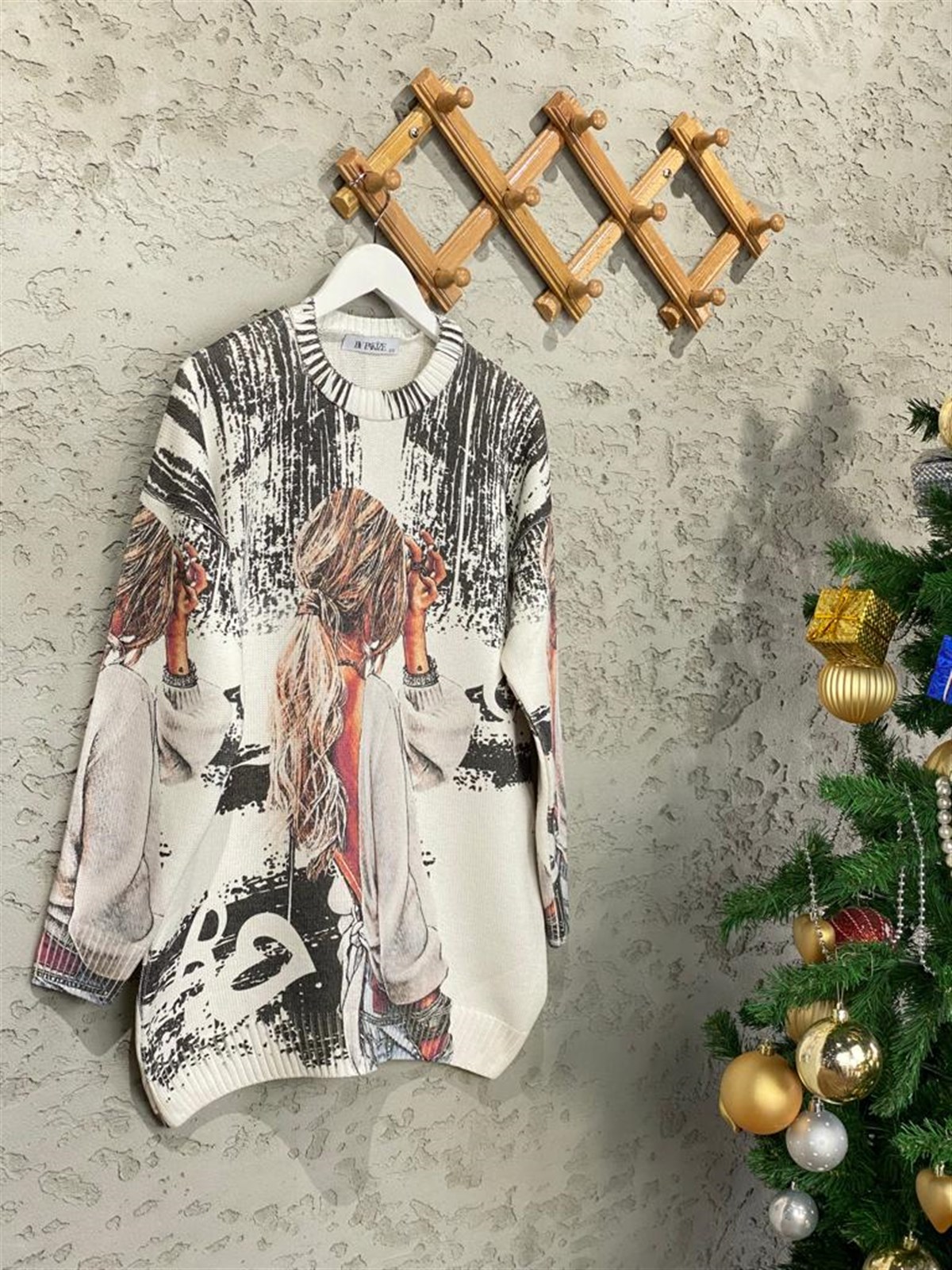 Tasarım Model Tunik Kazak (Ekru)