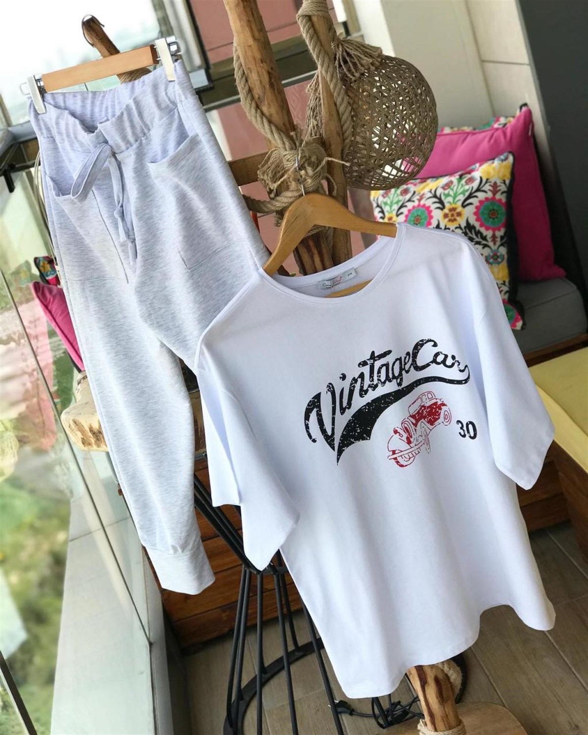 Vintage Yazılı Salaş Tshirt (BEYAZ)