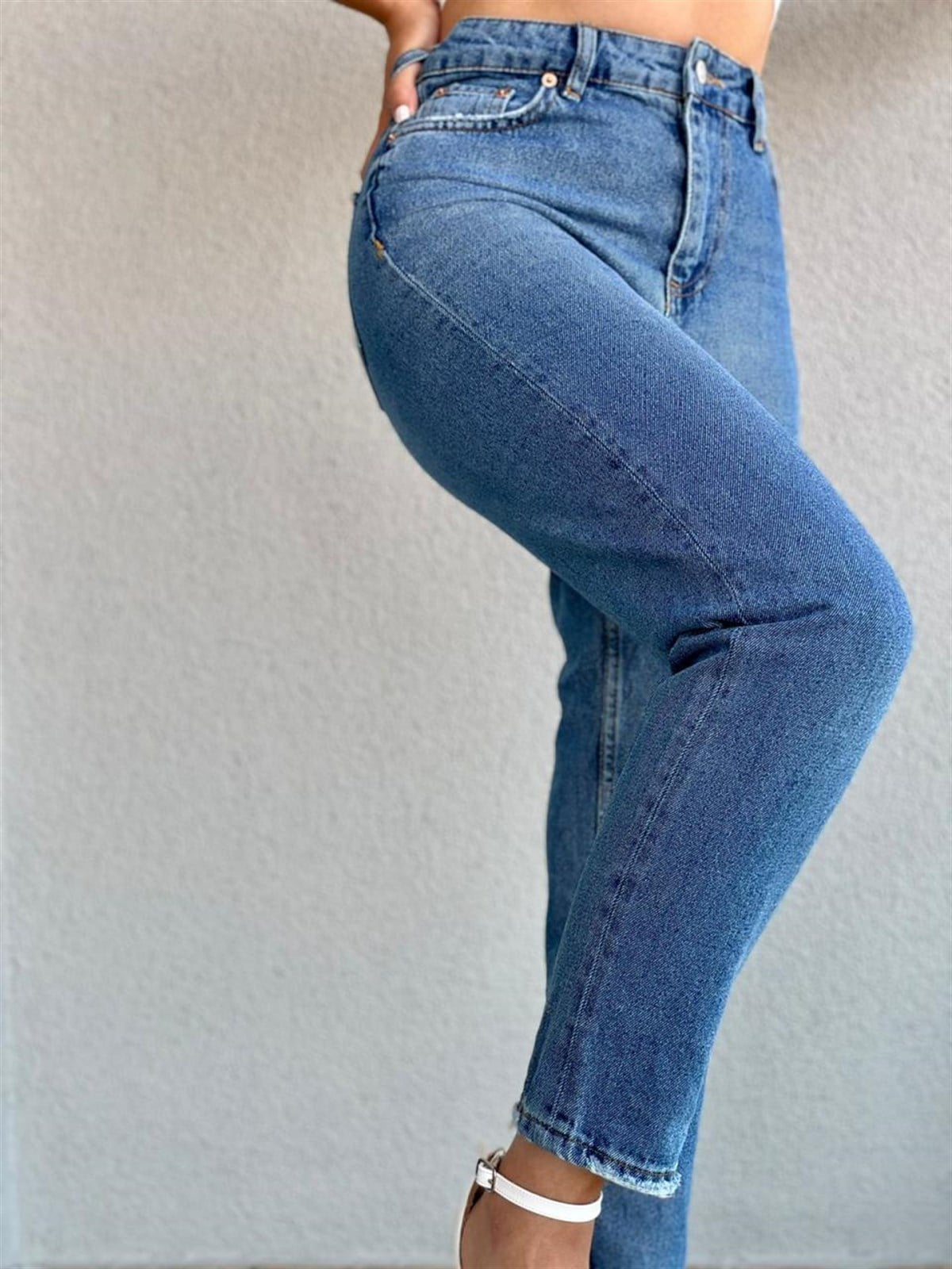 Yüksek Bel Mom Jean