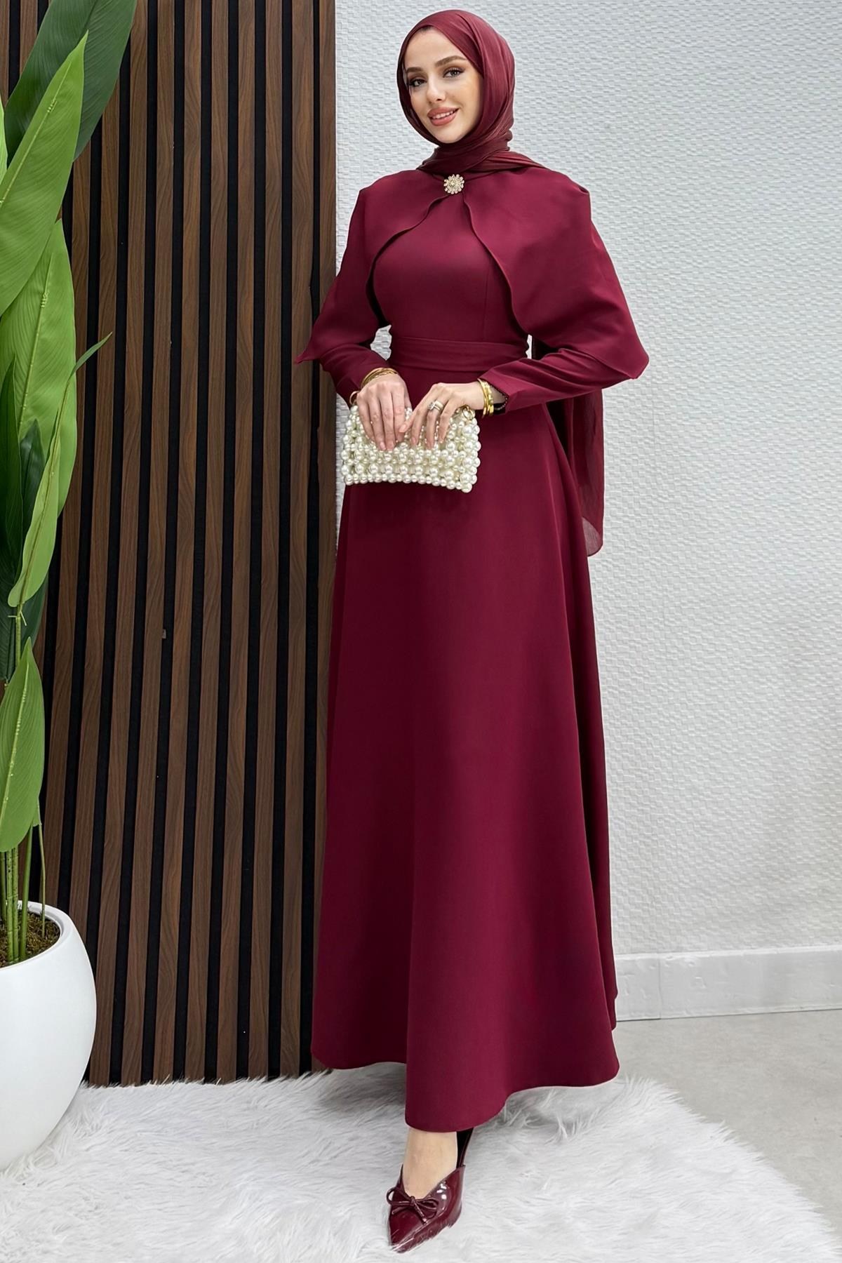 Adessa Krep Abiye Bordo