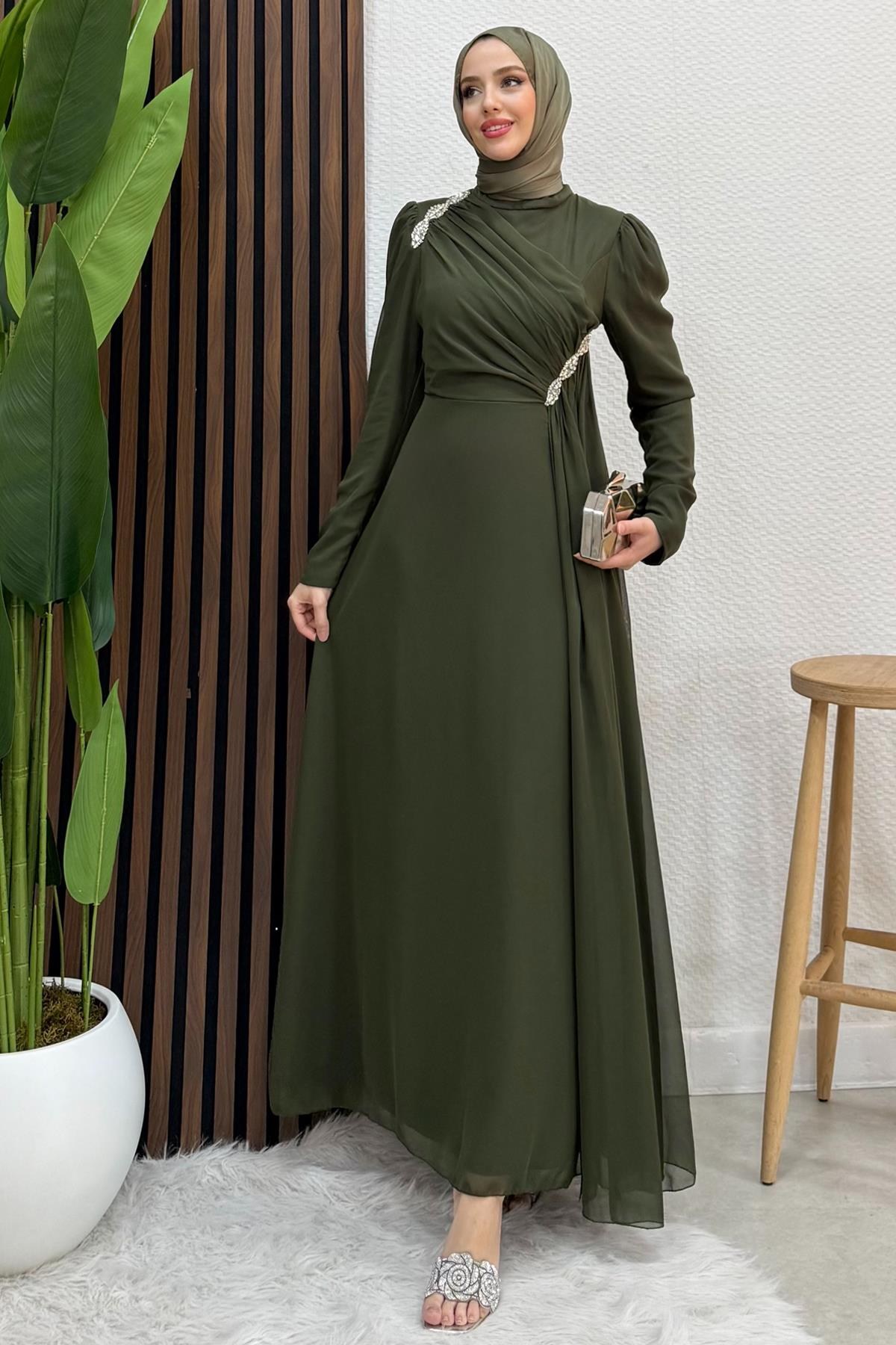 Gülnihal Şifon Abiye Haki