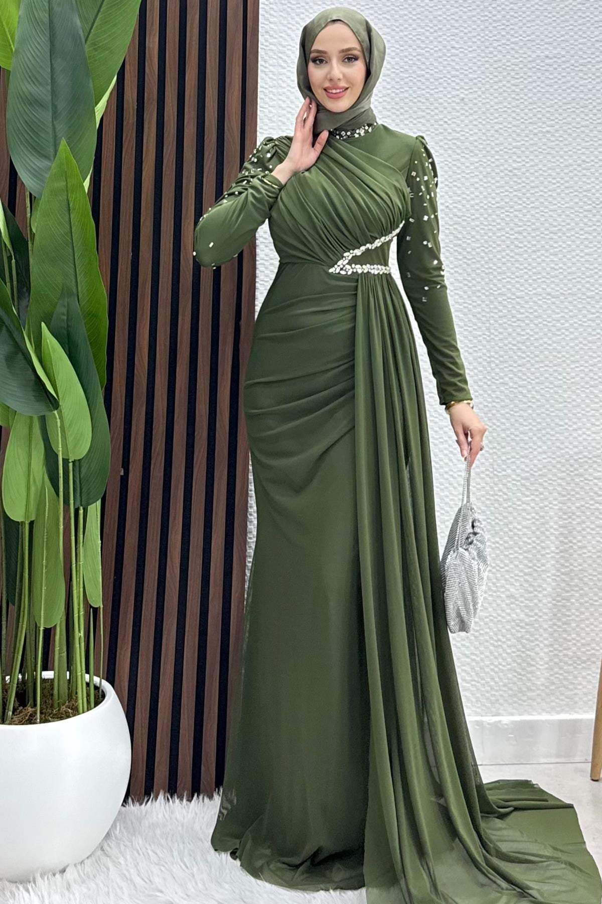 Gülşen Tesettür Abiye Haki
