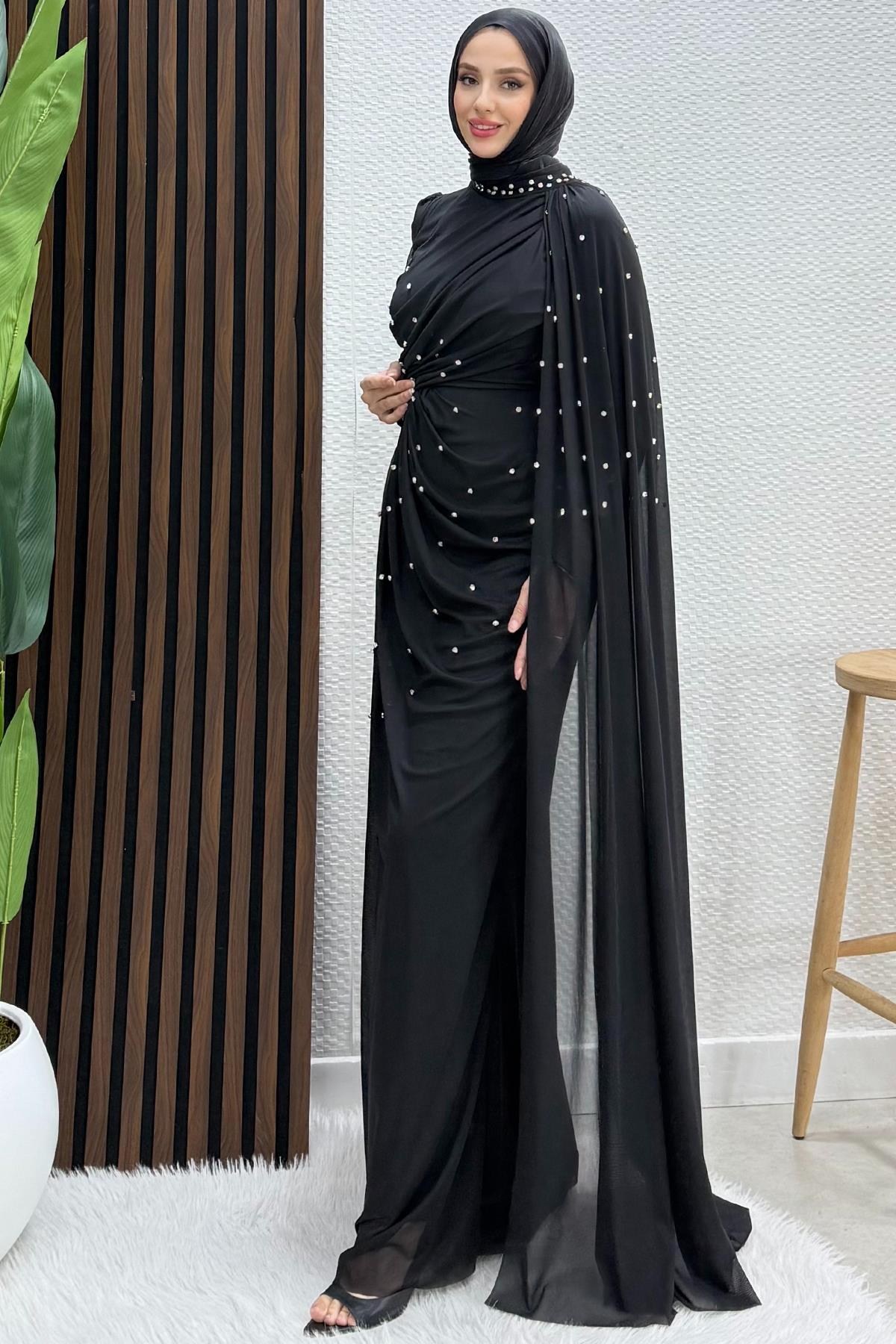 İlke Tül Abiye Siyah