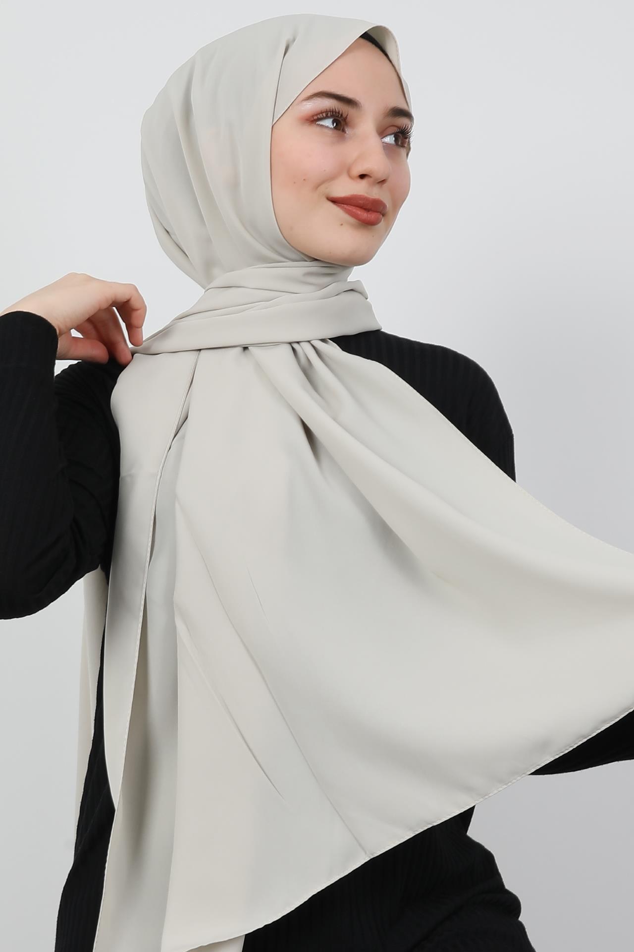 Medine İpeği Şal A Bej Yeşil